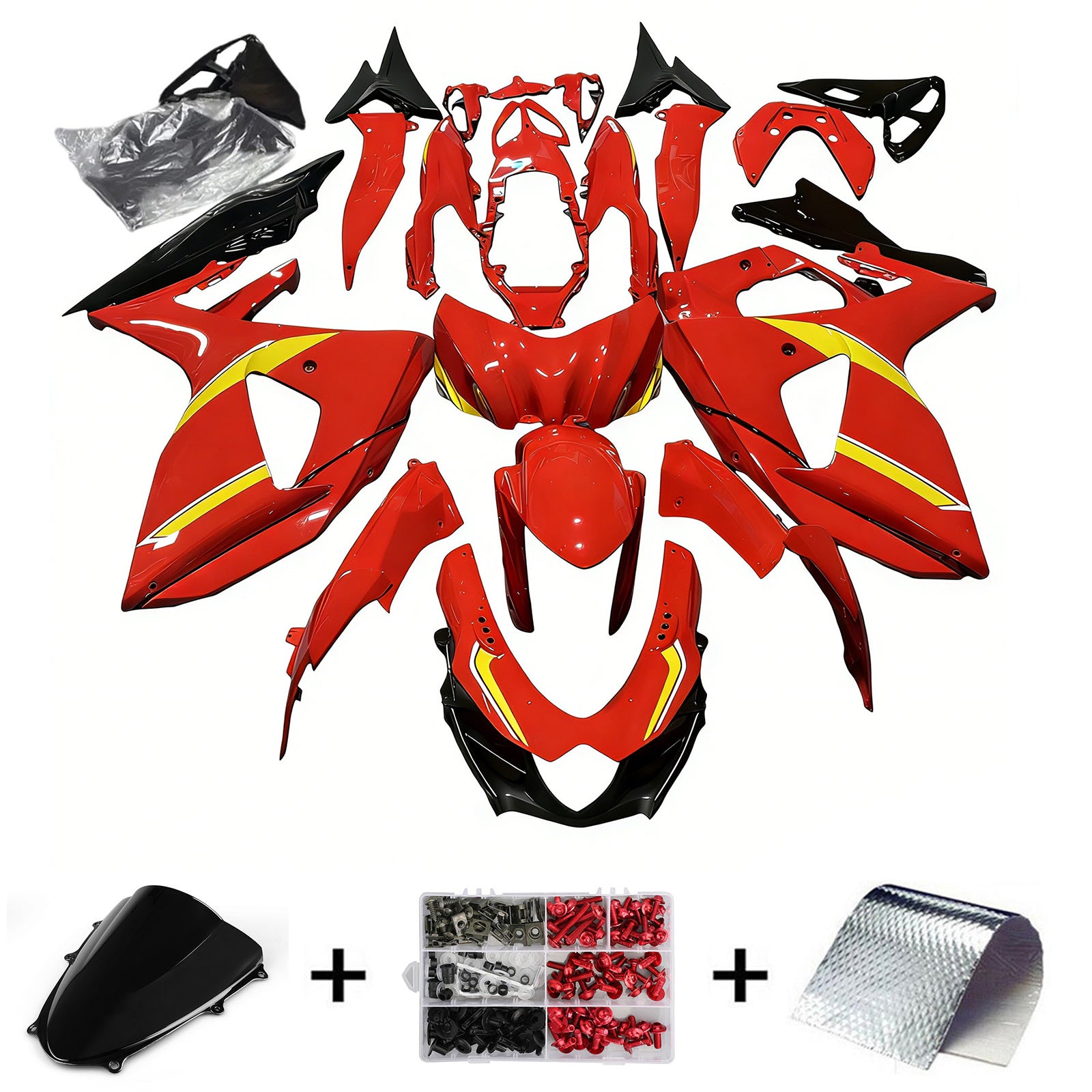 Kit de carénage d'injection Suzuki GSXR1000 K9 2009-2016, carrosserie en plastique ABS