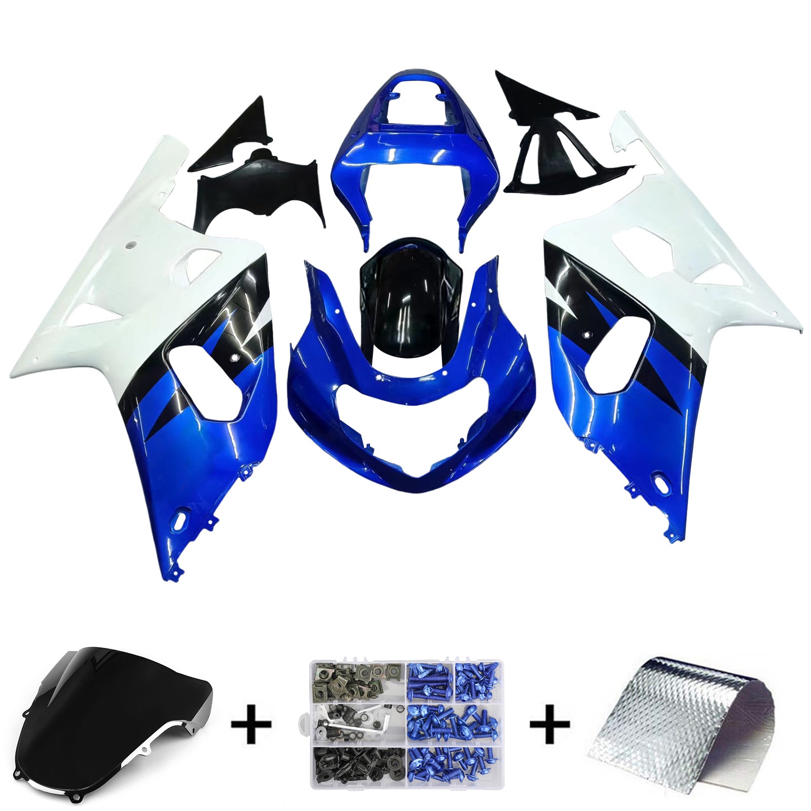 Carénages Amotopart 2001-2003 Suzuki GSXR 600 Bleu Motul Suzuki Generic