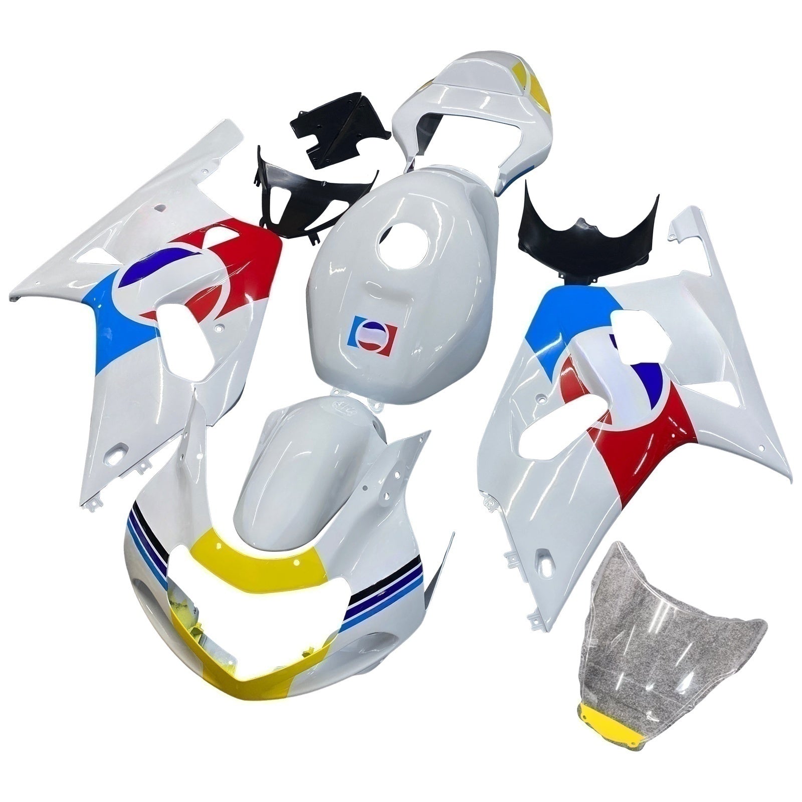Amotopart Suzuki GSXR600 GSXR750 2001-2003 K1 Kit de carénage carrosserie plastique ABS