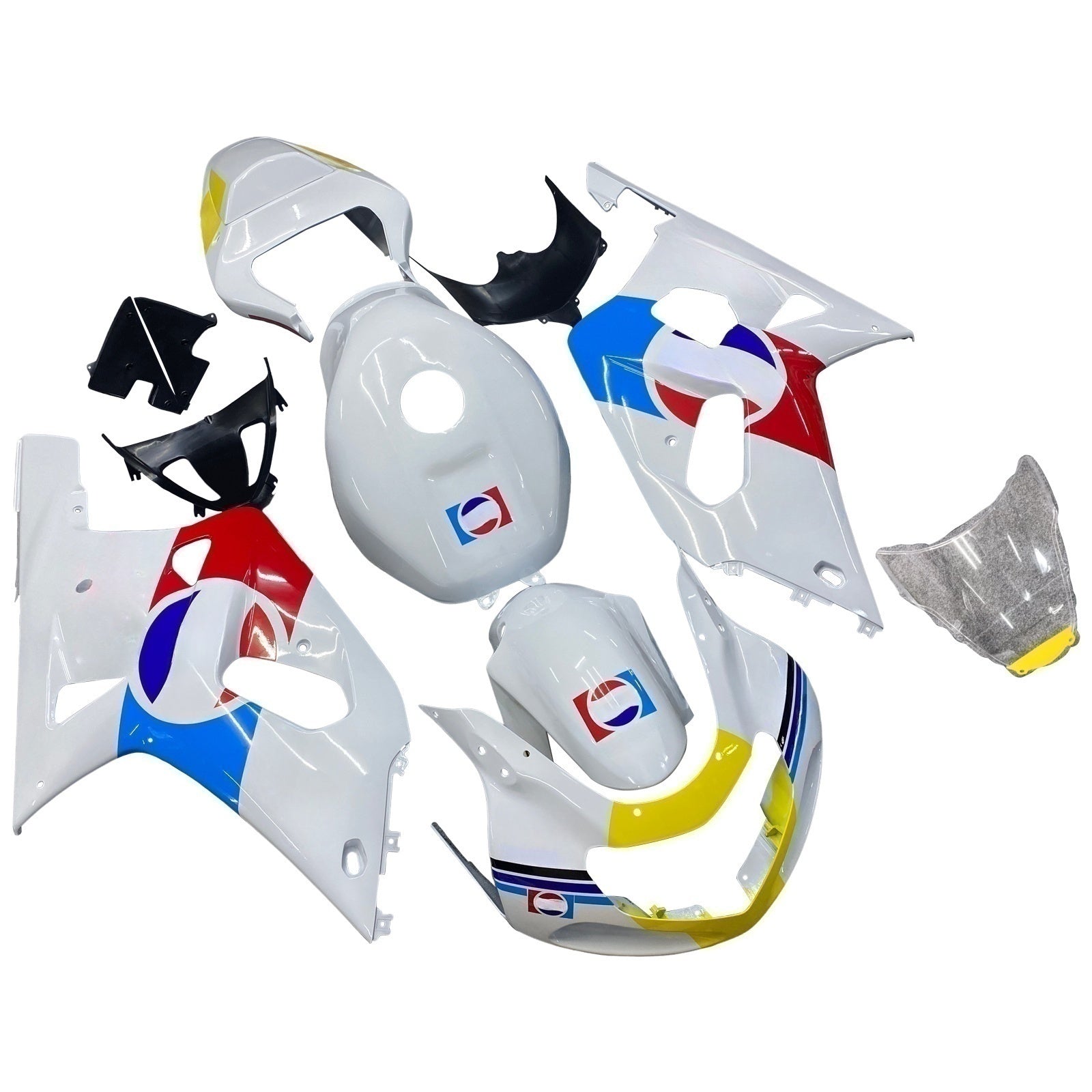 Amotopart Suzuki GSXR600 GSXR750 2001-2003 K1 Kit de carénage carrosserie plastique ABS