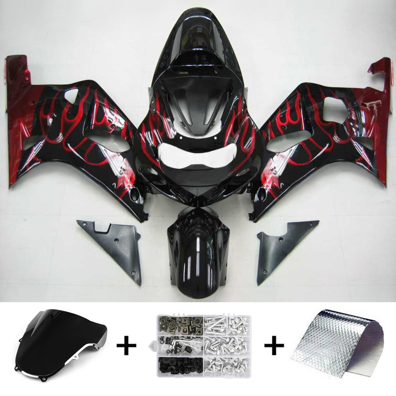 Amotopart Suzuki GSXR600 2001-2003 Kit Carroserie Plastic Abs