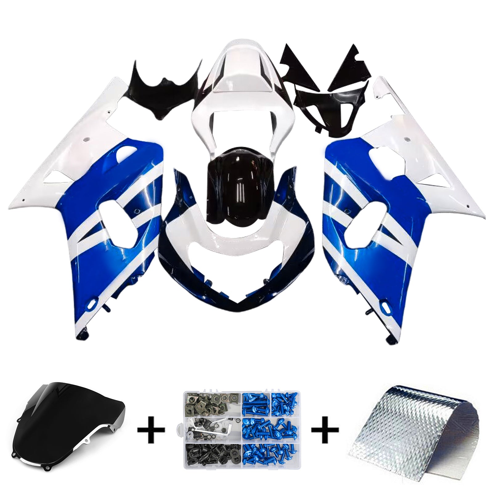 Amotopart Suzuki GSXR600 2001-2003 ABS muovinen korin suojasarja