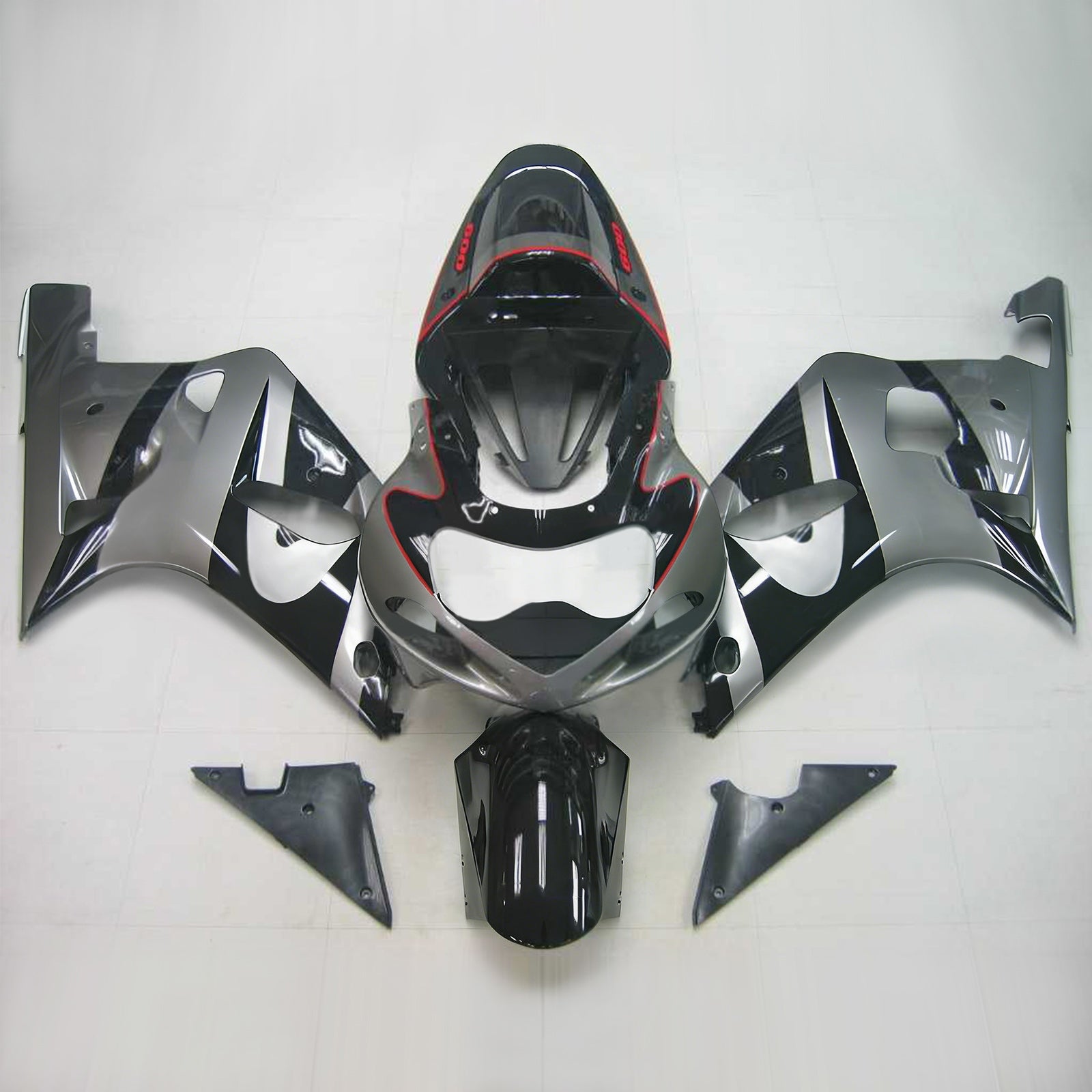 Amotopart Suzuki GSXR600 2001-2003 Kit Carénage Carrosserie Plastique ABS