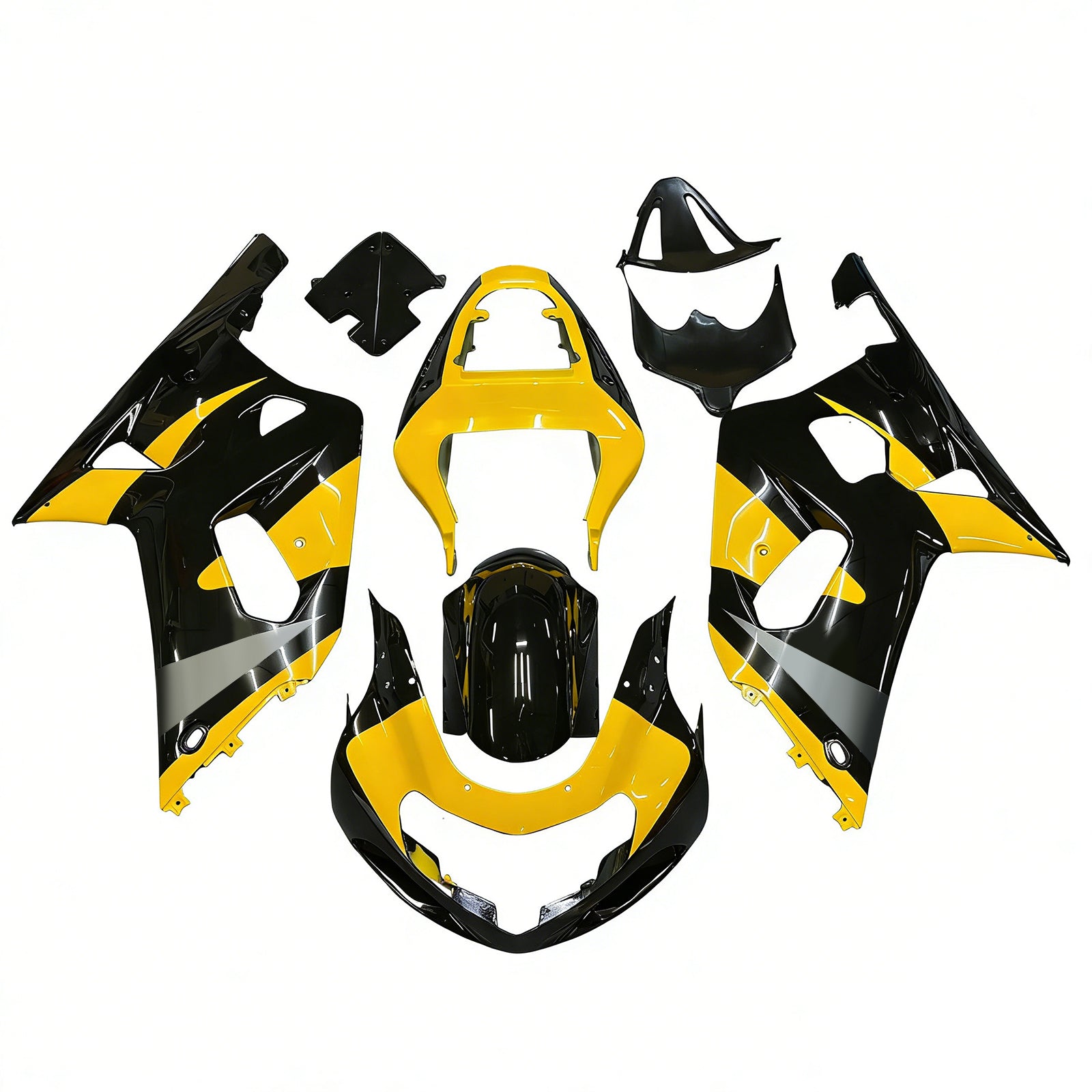 Carénages Amotopart 2001-2003 Suzuki GSXR 750 Noir &amp; Jaune GSXR Generic