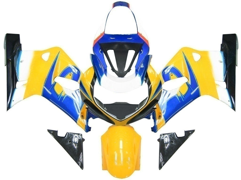 Amotopart stroomlijnkappen 2001-2003 Suzuki GSXR 750 geel en coronablauw GSXR generiek