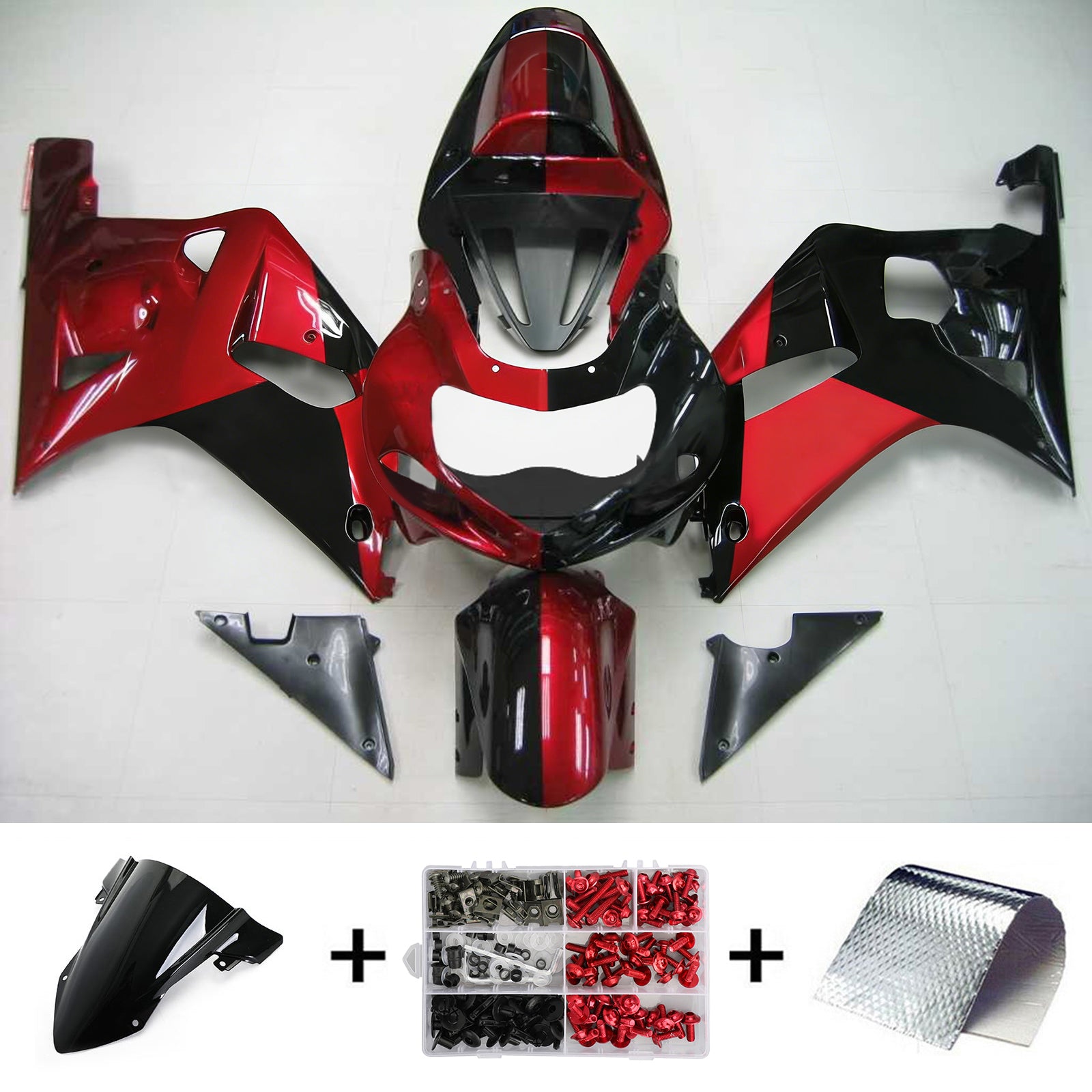 Amotopart Suzuki GSXR750 2001-2003 ABS muovinen korin suojasarja