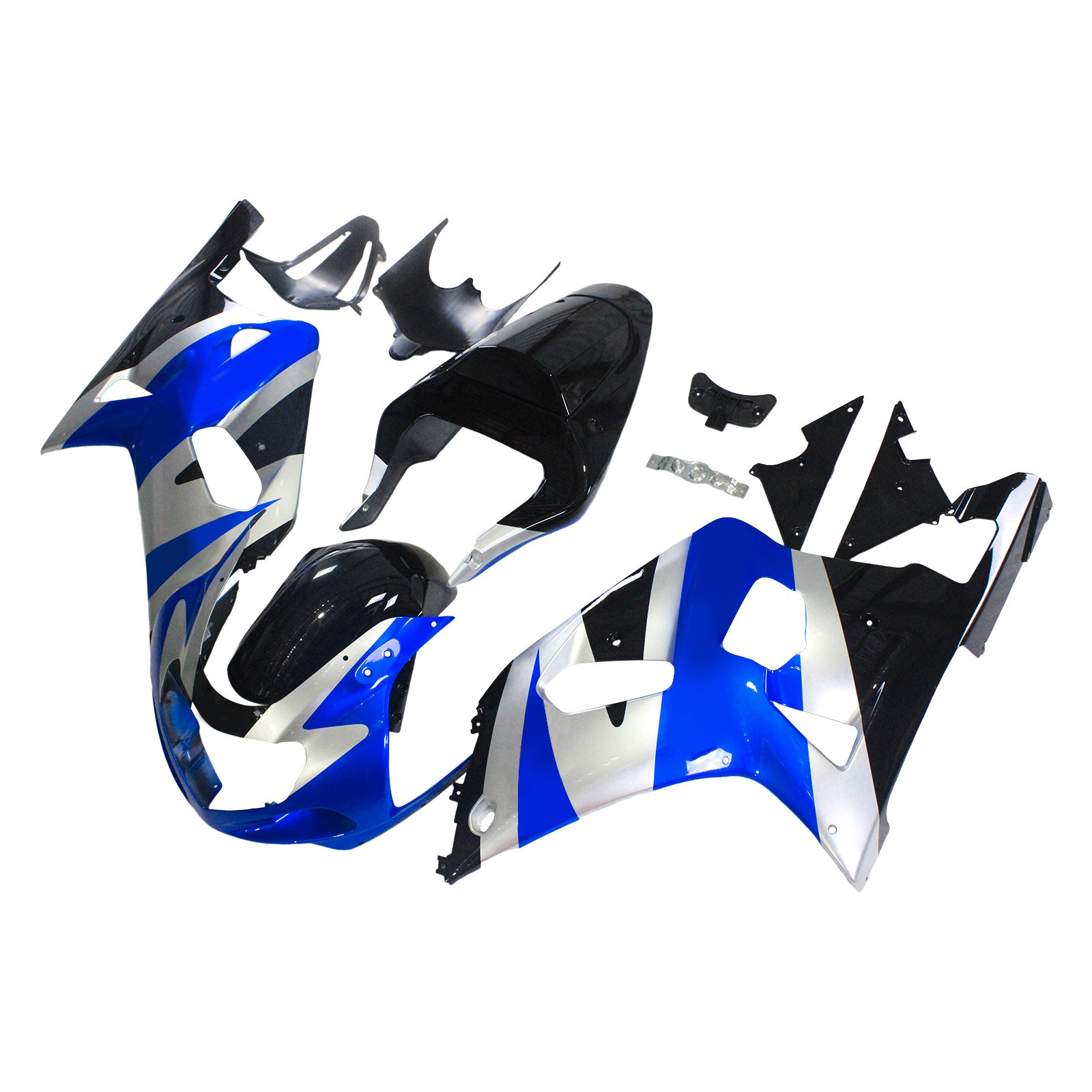 Amotopart Suzuki GSXR750 2001-2003 Kit Carénage Carrosserie Plastique ABS