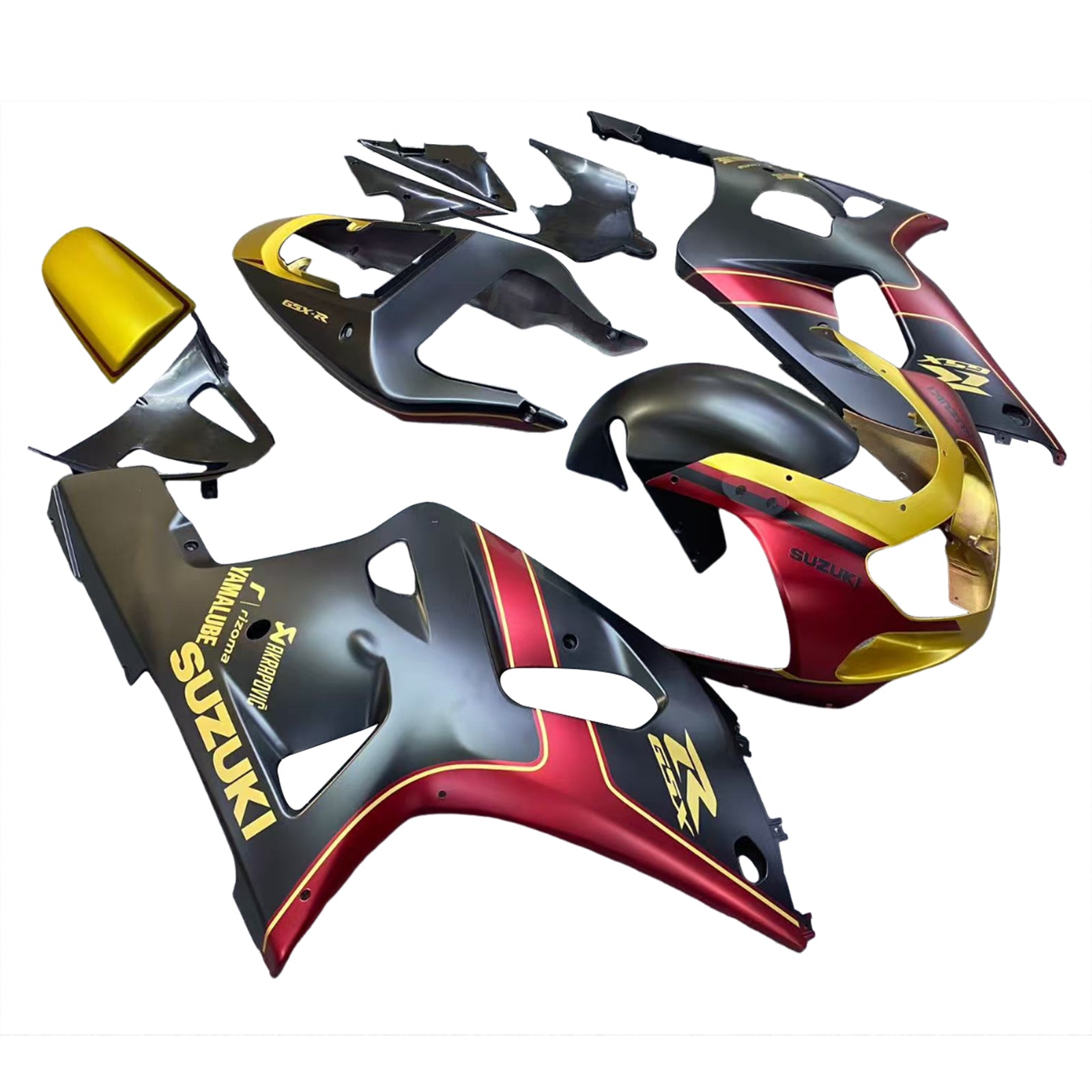 Amotopart Suzuki GSXR750 2001-2003 Kit Carénage Carrosserie Plastique ABS