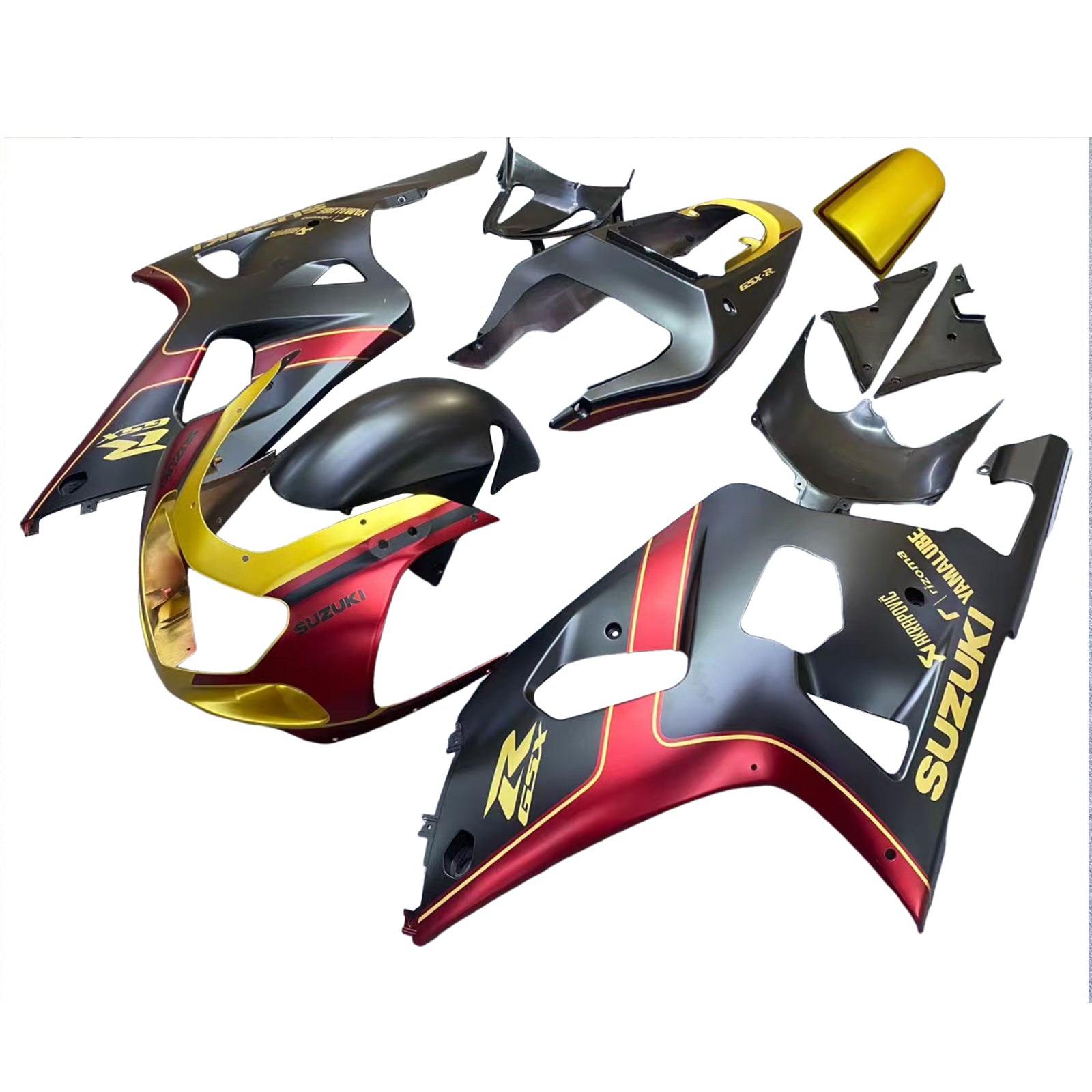 Amotopart Suzuki GSXR750 2001-2003 Kit Carénage Carrosserie Plastique ABS