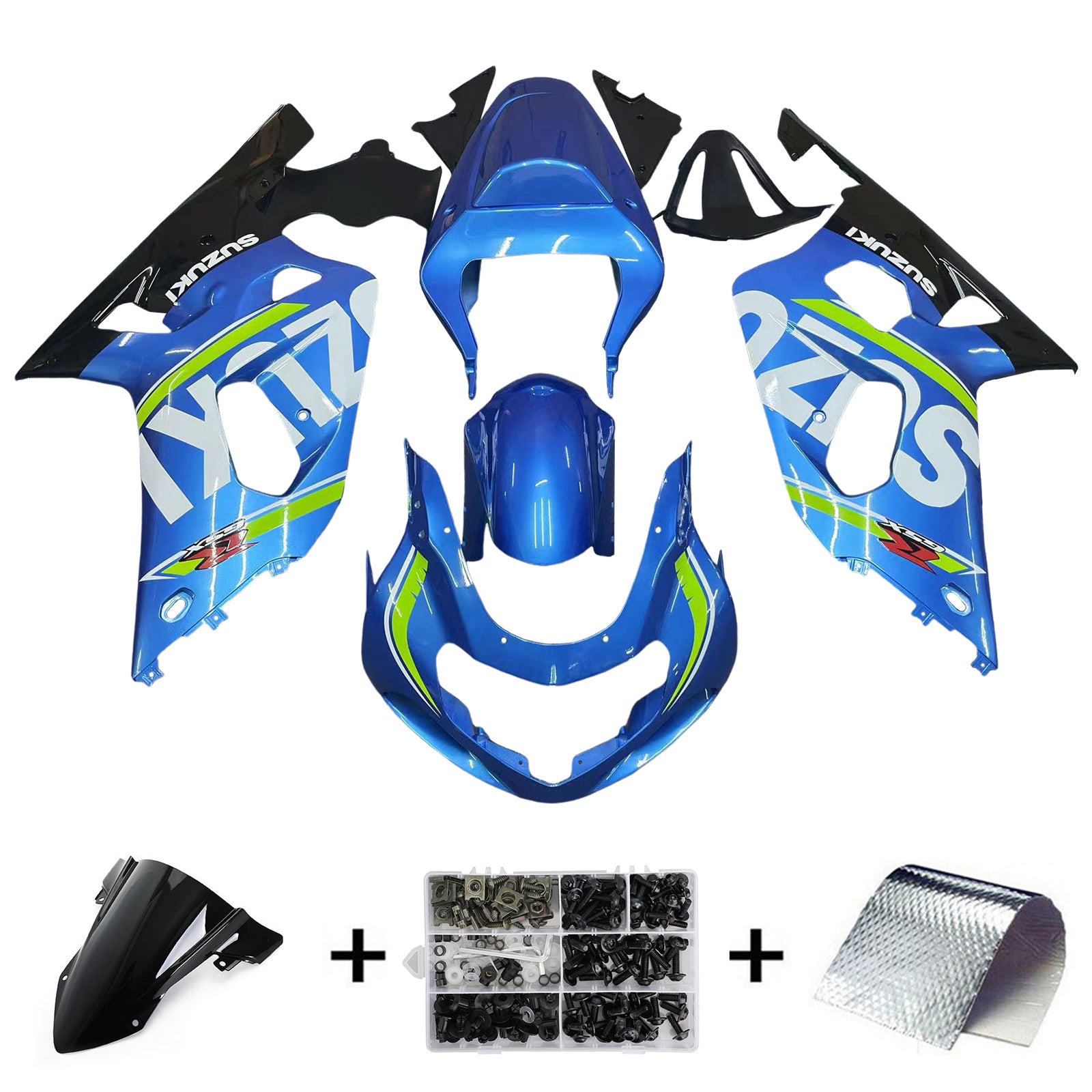 Amotopart Suzuki GSXR750 2001-2003 Kit Carenado Plastico ABS Carroceria