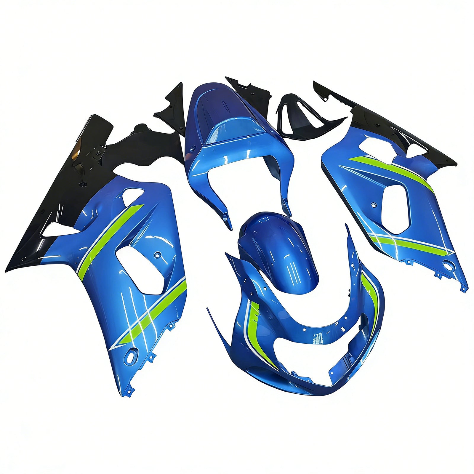 Amotopart Suzuki GSXR750 2001-2003 Kit Carénage Carrosserie Plastique ABS