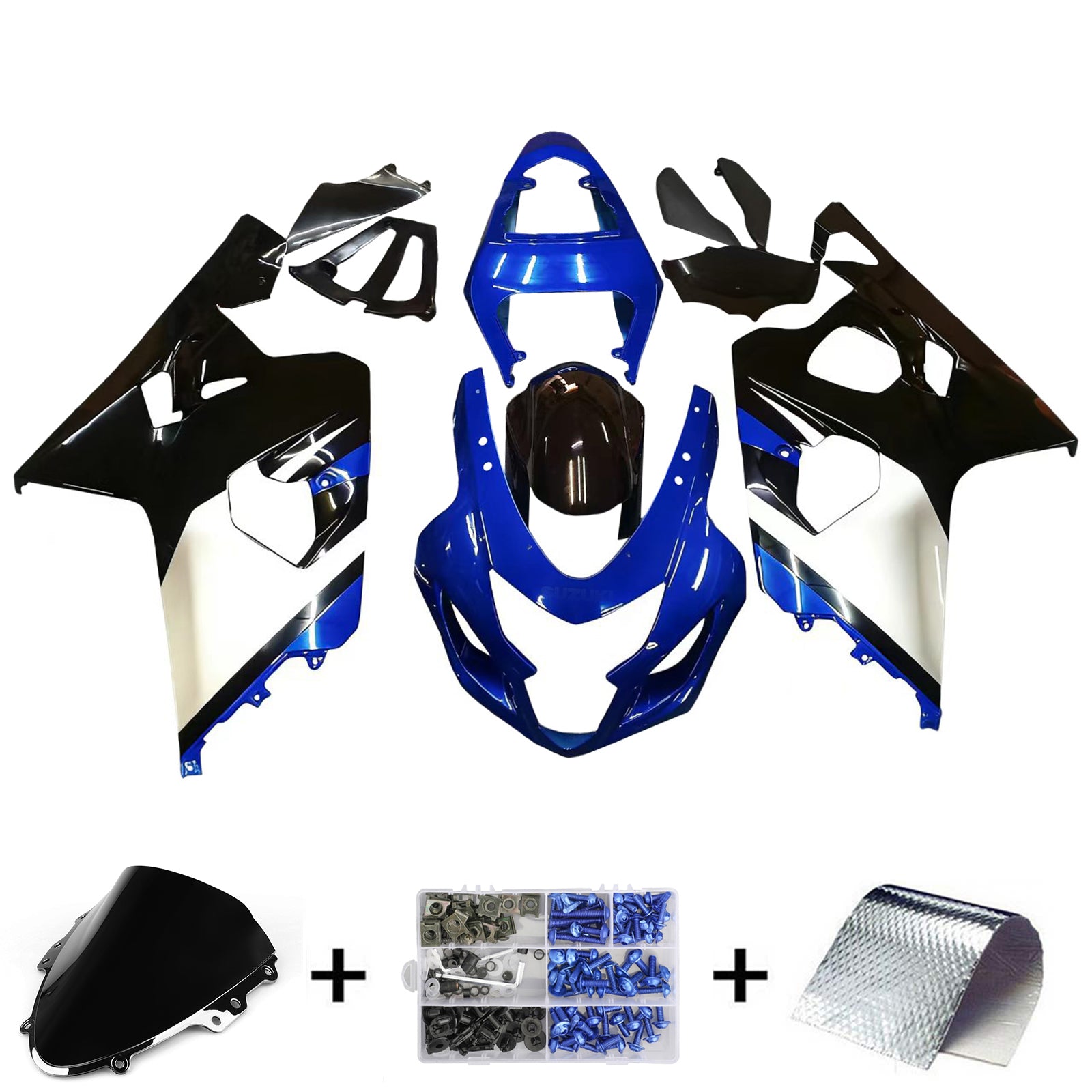 Carénages Amotopart 2004-2005 Suzuki GSXR 600 750 Bleu Noir Suzuki GSXR Generic