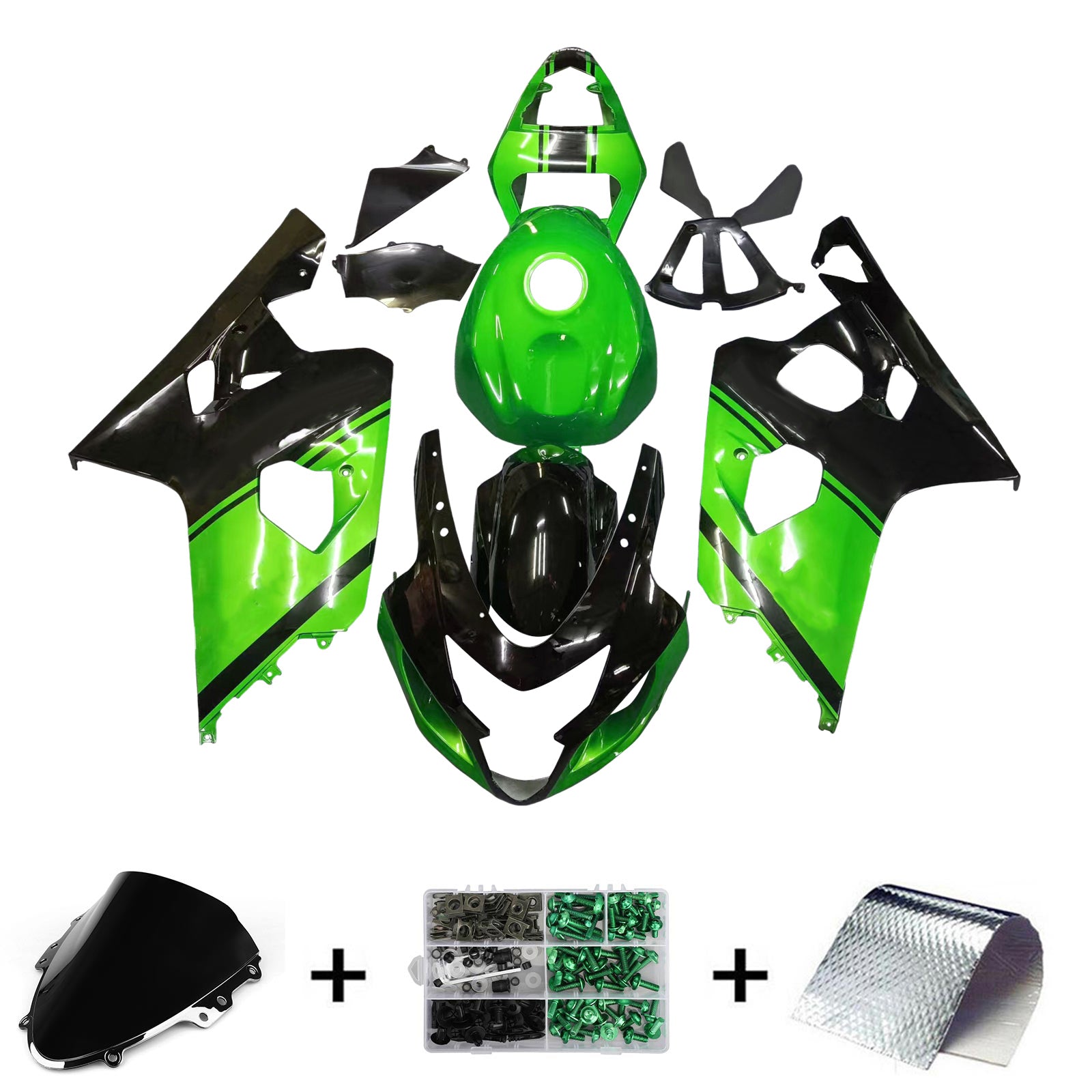 Amotopart Suzuki GSXR 600/750 2004-2005 K4 ABS muovinen korin suojasarja