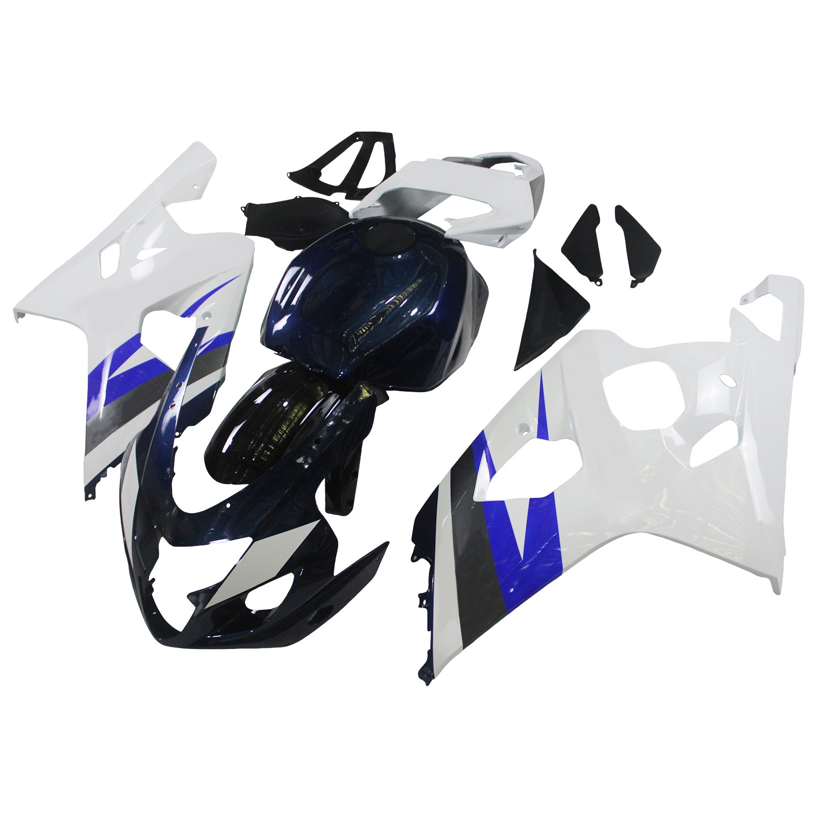 Amotopart Suzuki GSXR 600/750 2004-2005 K4 Kit Carénage Carrosserie Plastique ABS