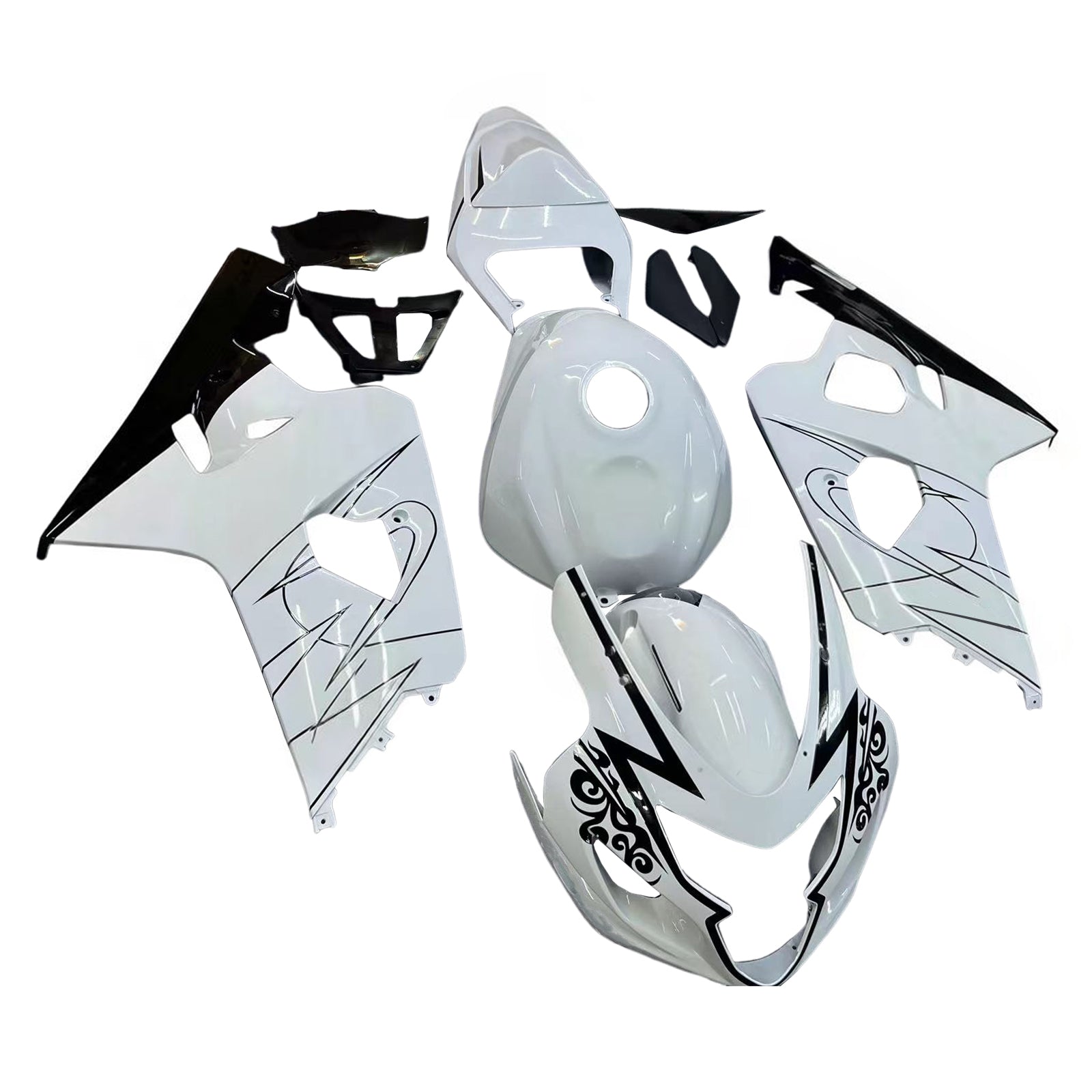 Amotopart Suzuki GSXR 600/750 2004-2005 K4 Kit Carénage Carrosserie Plastique ABS