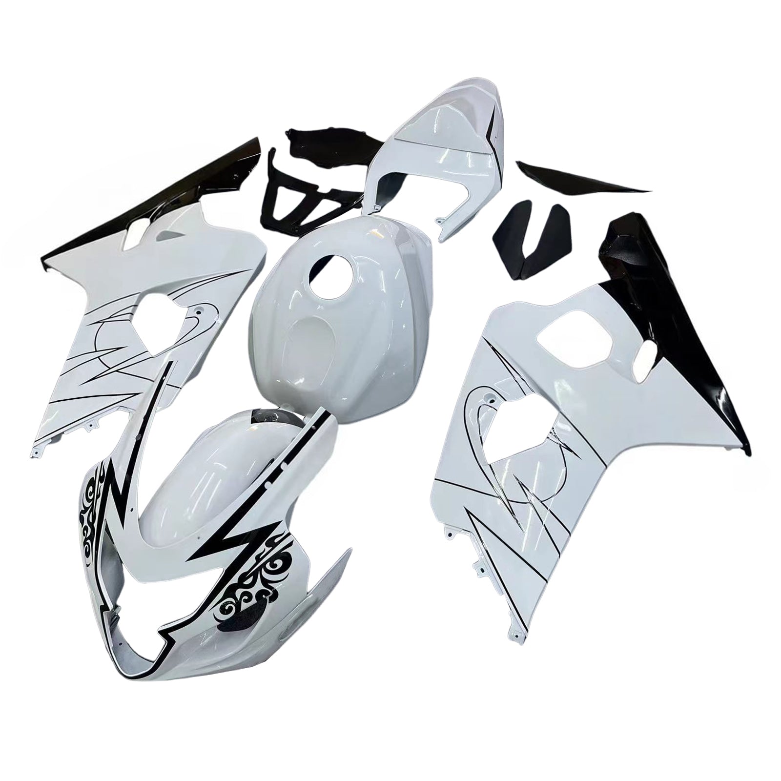 Amotopart Suzuki GSXR 600/750 2004-2005 K4 Kit Carénage Carrosserie Plastique ABS