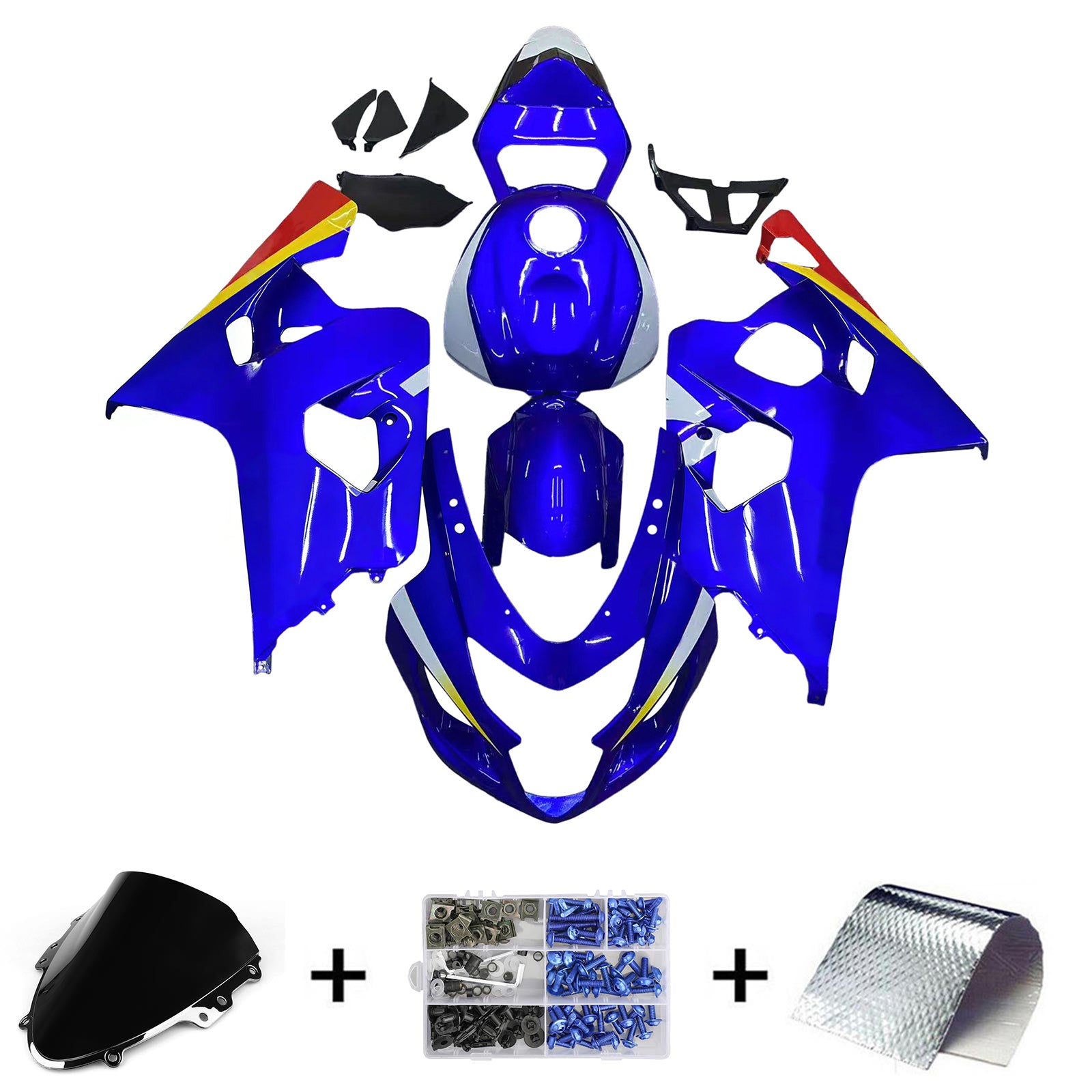 Amotopart Suzuki GSXR 600/750 2004-2005 K4 ABS muovinen korin suojasarja