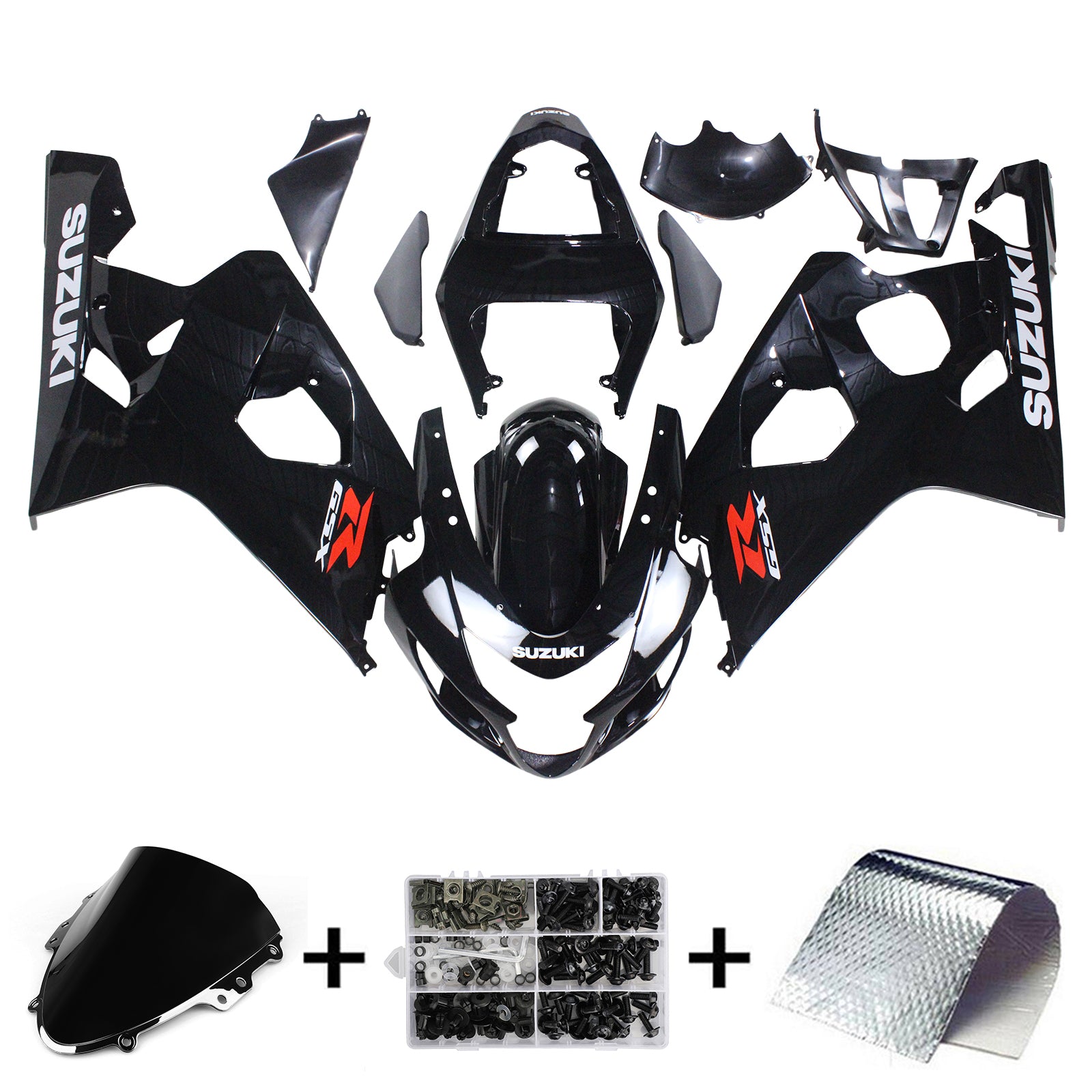 Amotopart Suzuki GSXR 600/750 2004-2005 Kit carena carrozzeria in plastica ABS
