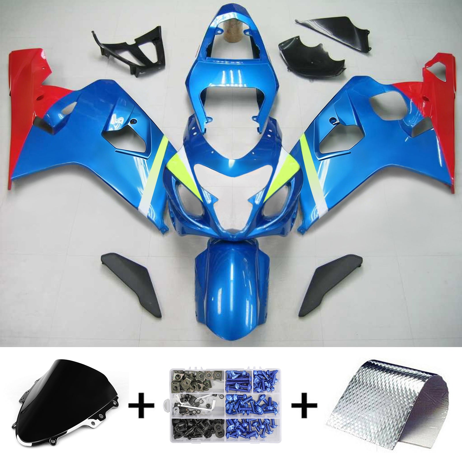 Amotopart Suzuki GSXR 600/750 2004-2005 ABS kunststof carrosseriekuipset K4