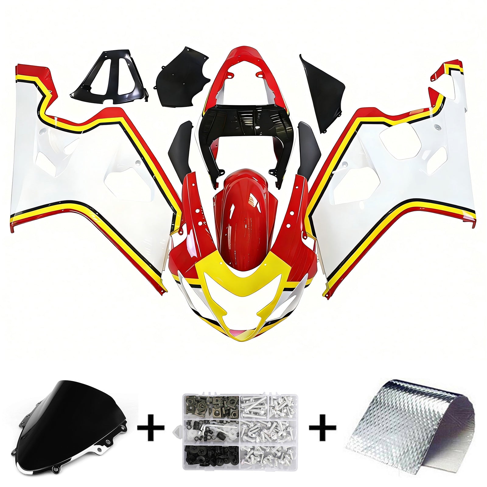 Amotopart Suzuki GSXR 600/750 2004-2005 Kit Carénage Carrosserie Plastique ABS