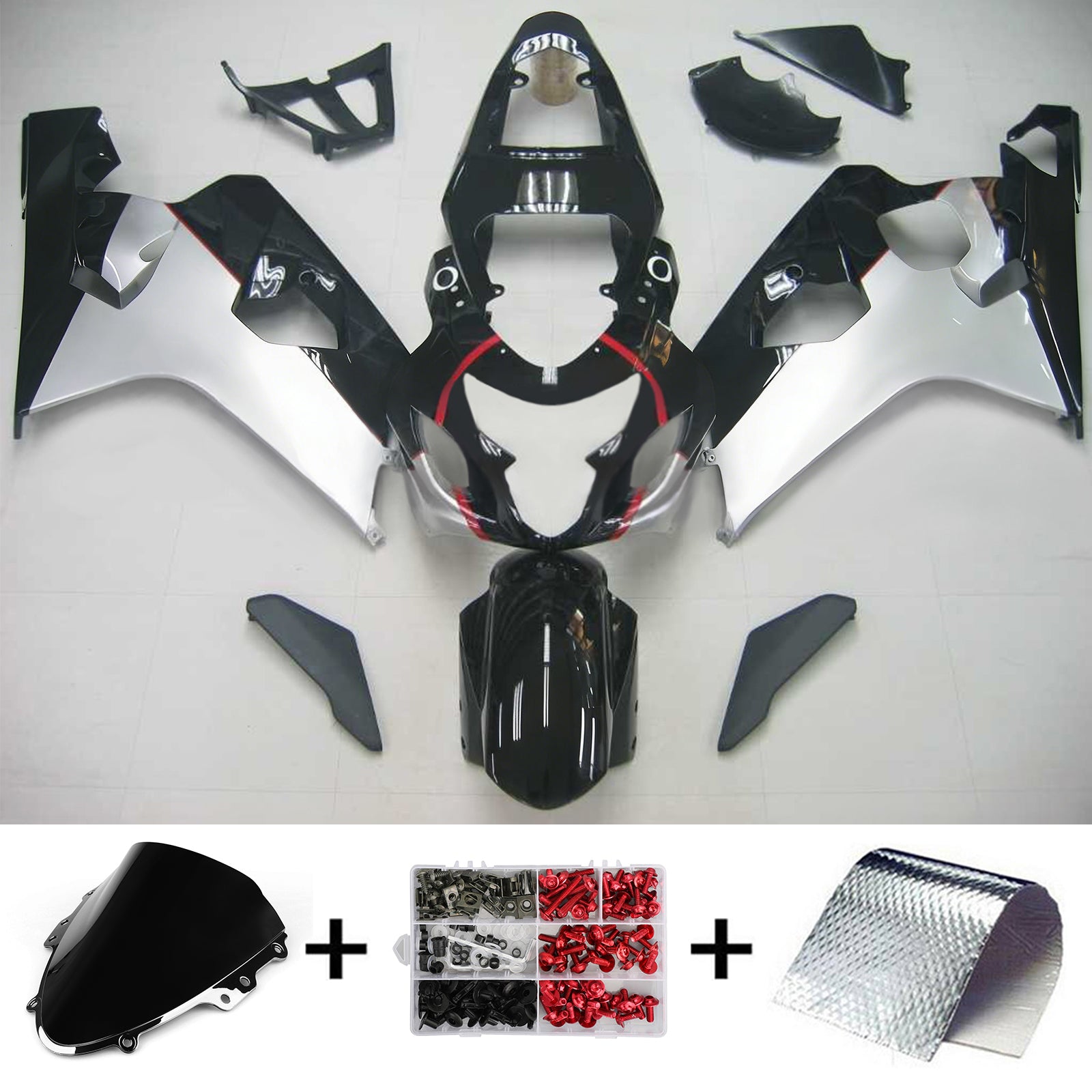 Amotopart Suzuki GSXR 600/750 2004-2005 ABS kunststof carrosseriekuipset