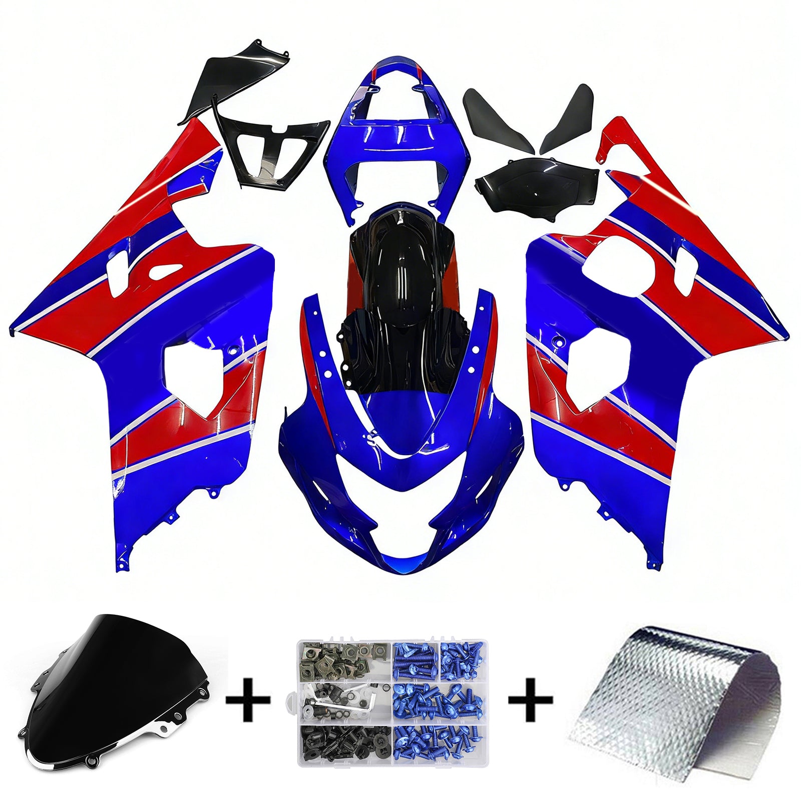Amotopart Suzuki GSXR 600/750 2004-2005 Zestaw owiewek plastikowych ABS