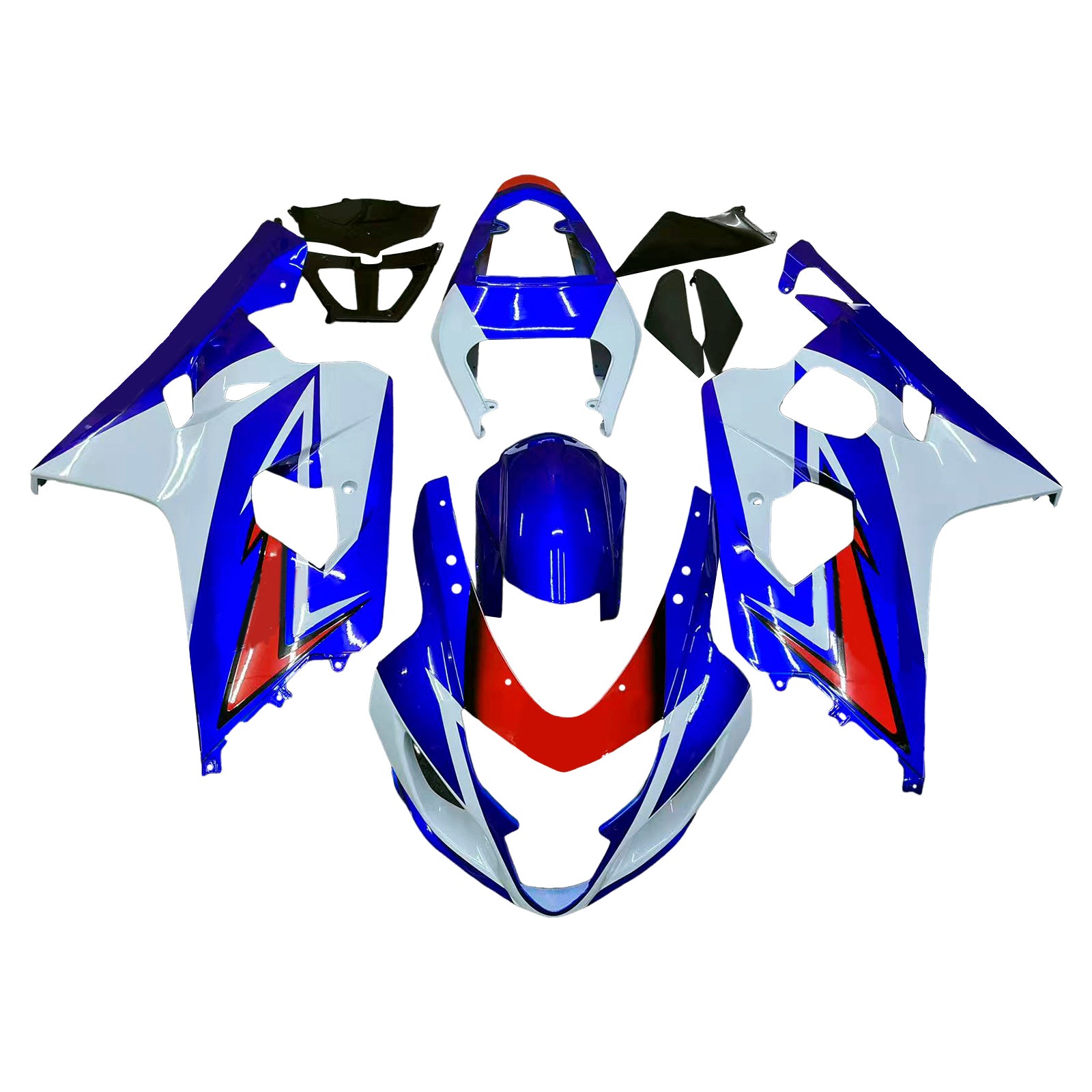 Amotopart Suzuki GSXR 600/750 2004-2005 Kit Carénage Carrosserie Plastique ABS