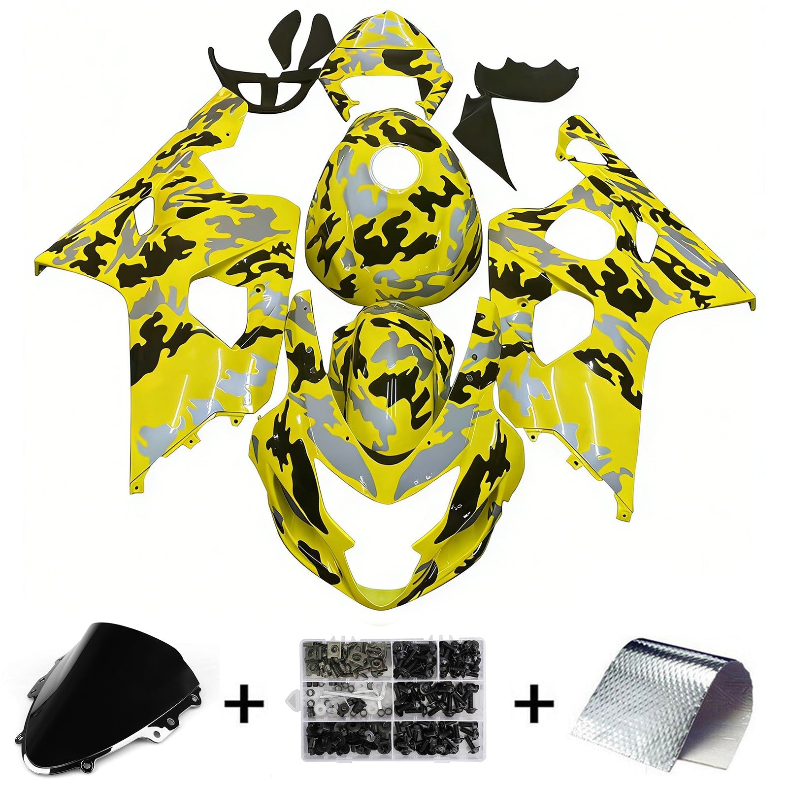 2004-2005 Suzuki GSXR 600/750 K4 Kit de carénage d'injection carrosserie plastique ABS