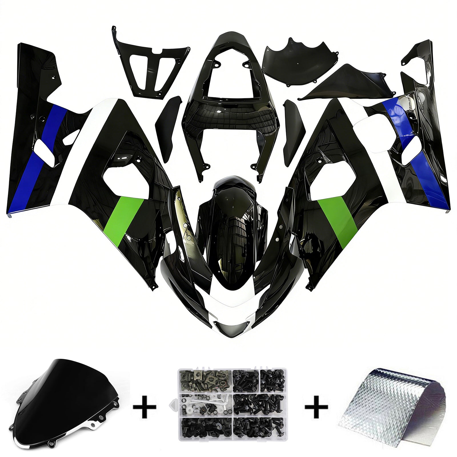 2004-2005 Suzuki GSXR 600/750 K4 Kit de carénage d'injection carrosserie plastique ABS