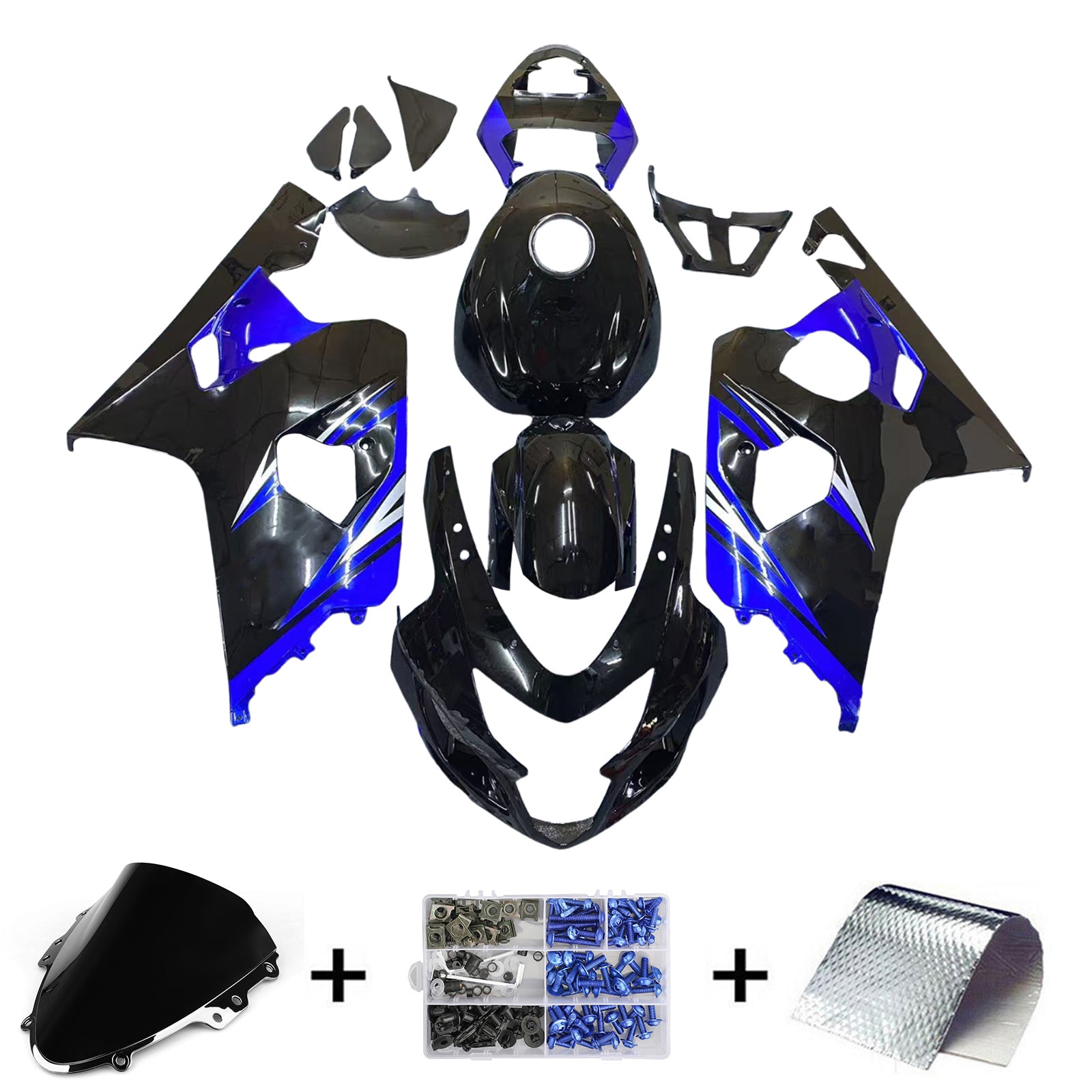 2004-2005 Suzuki GSXR 600/750 K4 Kit de carénage d'injection carrosserie plastique ABS