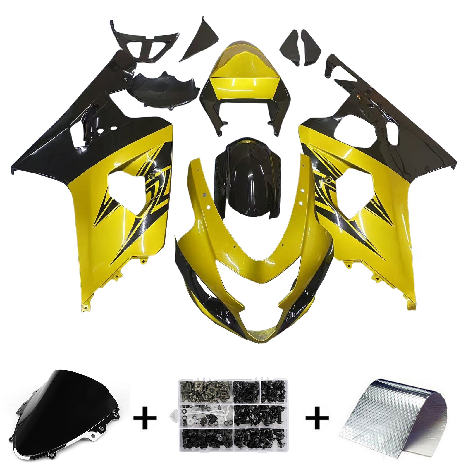 2004-2005 Suzuki GSXR 600/750 K4 Kit de carénage injection de carrosserie en plastique