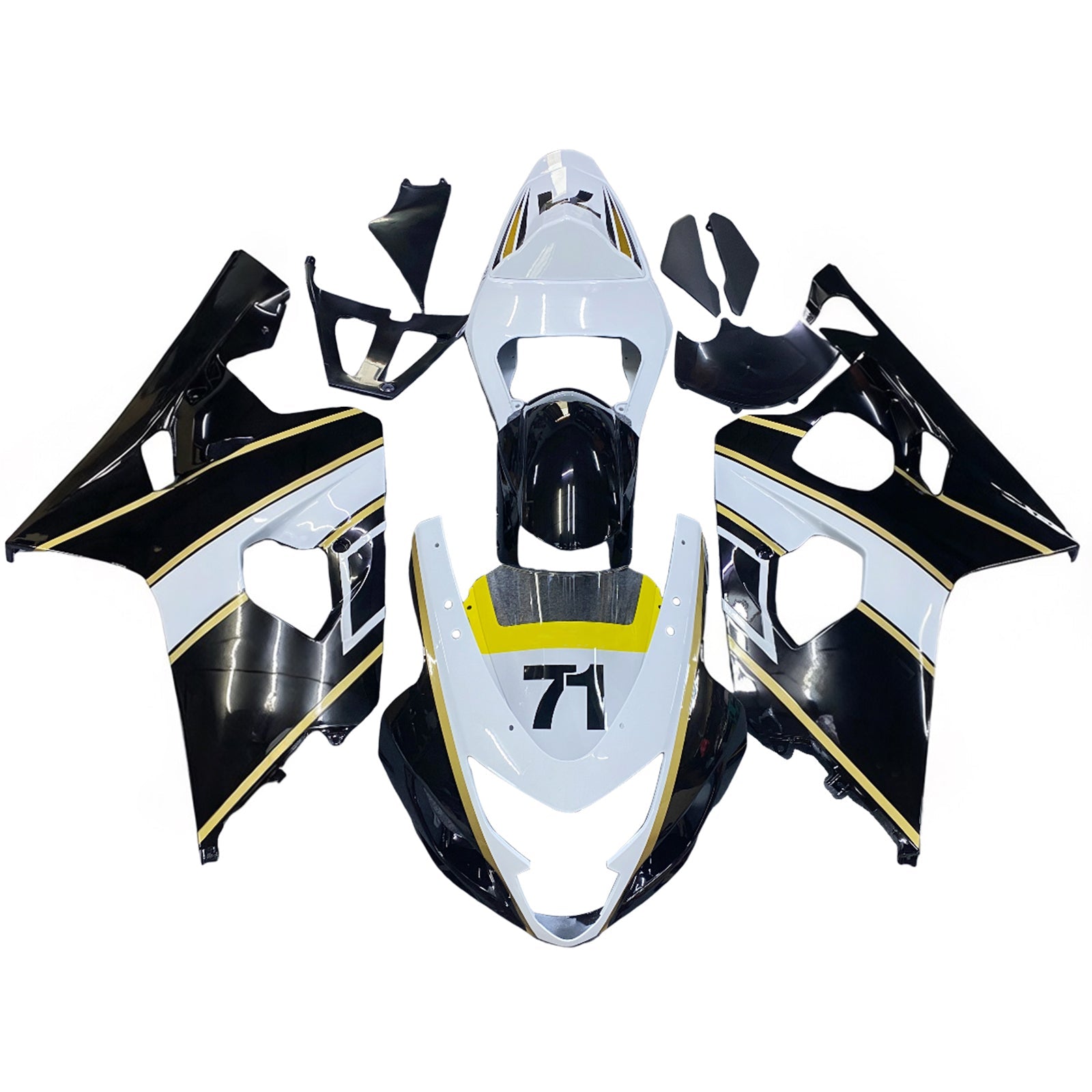 2004-2005 Suzuki GSXR 600/750 K4 Kit de carénage d'injection carrosserie plastique ABS