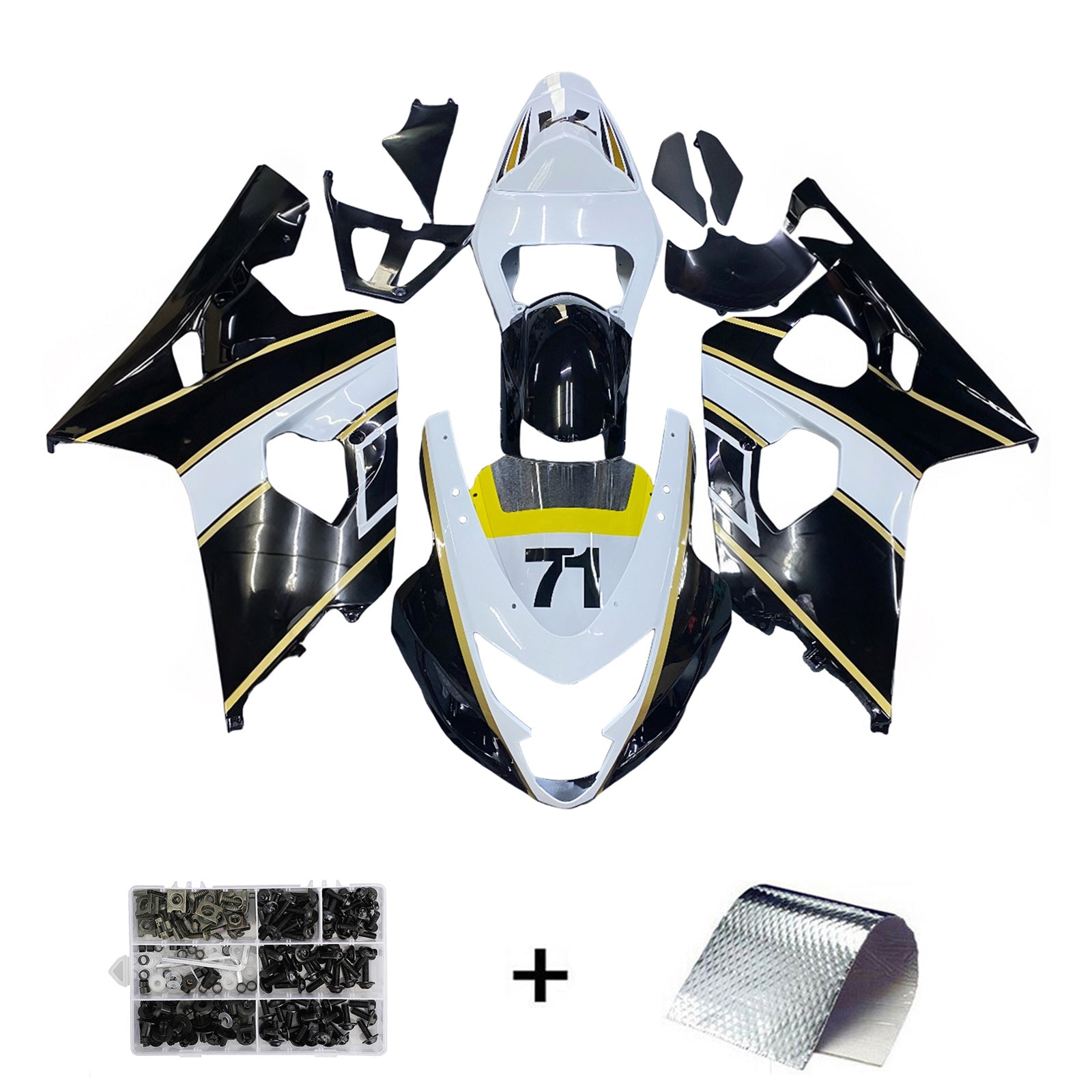 2004-2005 Suzuki GSXR 600/750 K4 Kit de carénage d'injection carrosserie plastique ABS