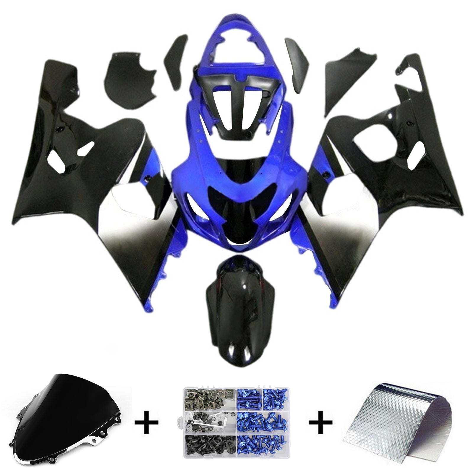 2004-2005 Suzuki GSXR 600/750 K4 Kit de carénage d'injection carrosserie plastique ABS