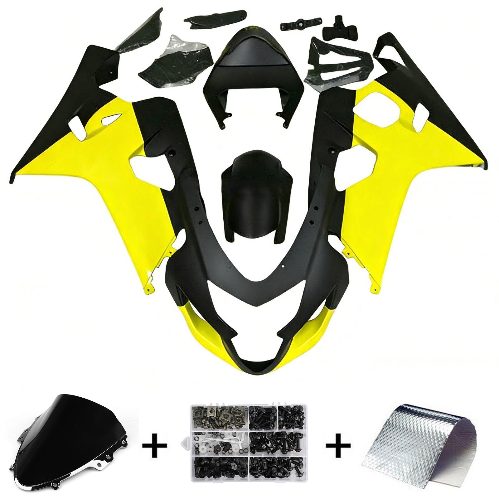 2004-2005 Suzuki GSXR 600/750 K4 Kit de carénage injection de carrosserie en plastique