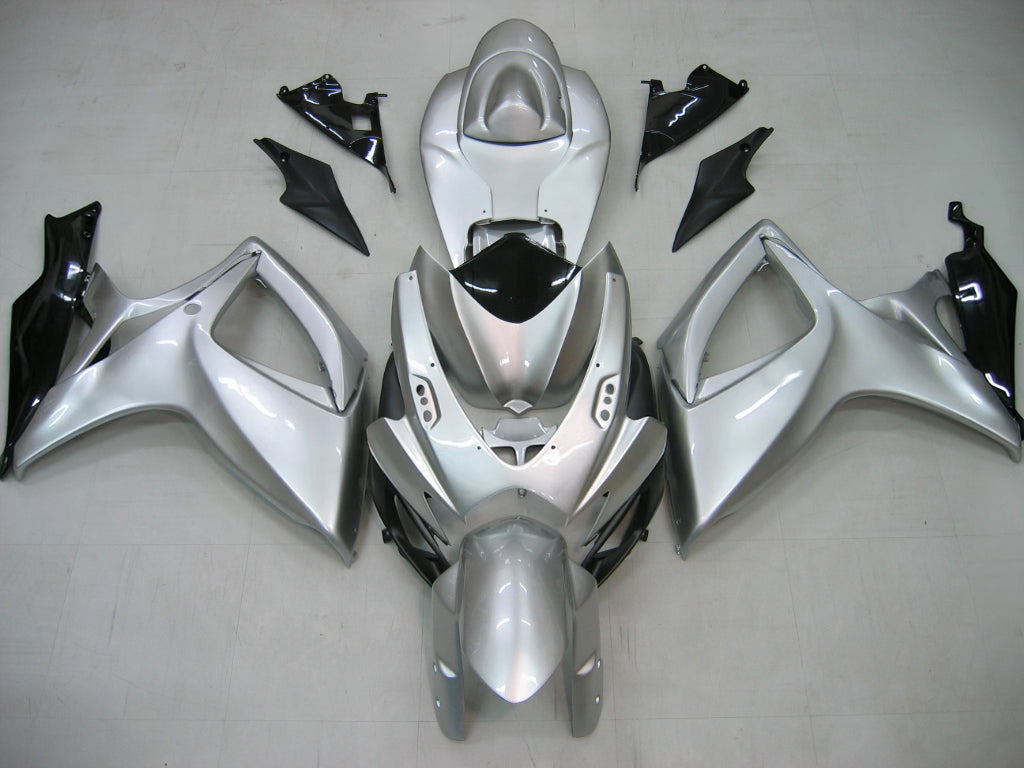 Owiewki Amotopart 2006-2007 Suzuki GSXR 600 750 Srebrno-Czarne GSXR Generic