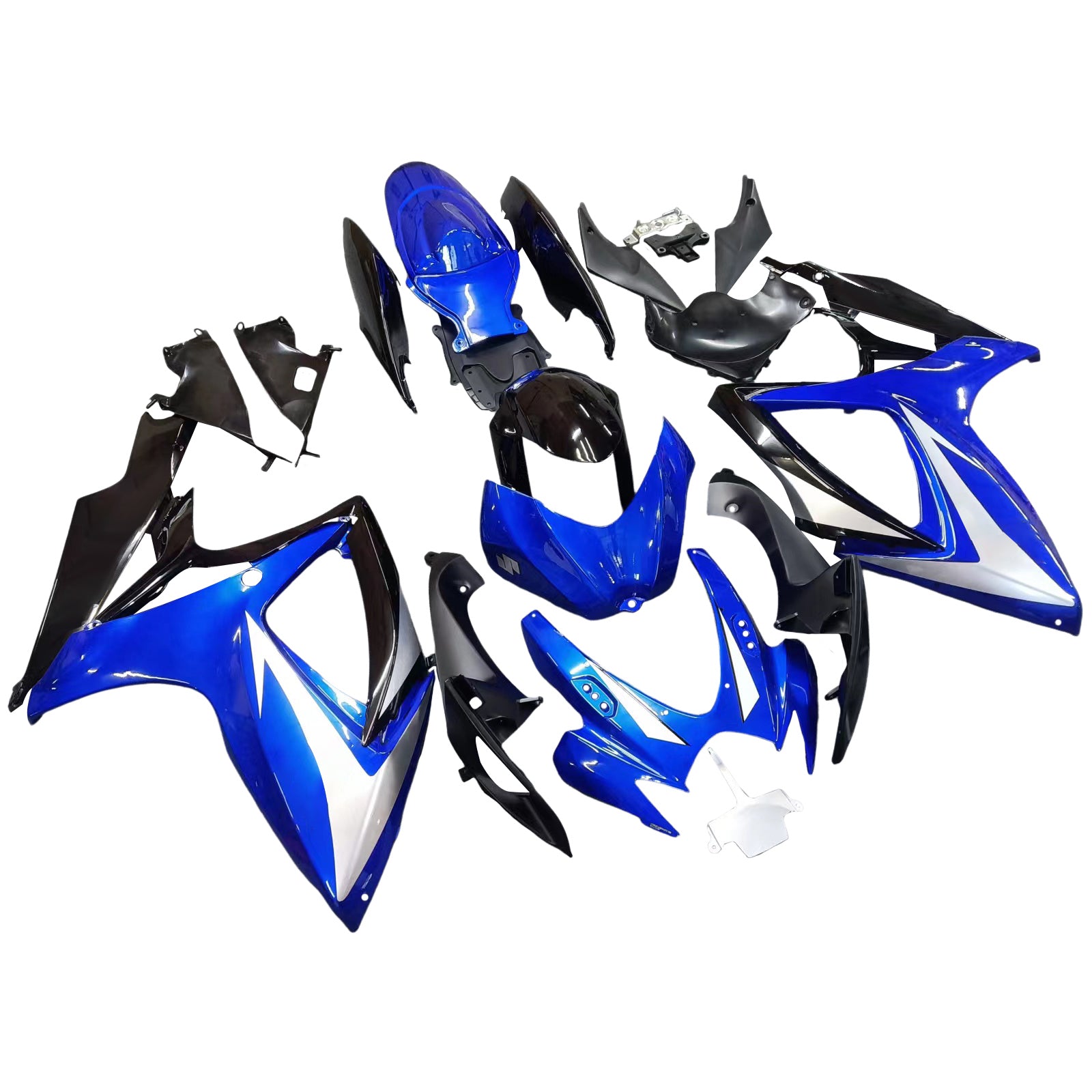 Amotopart stroomlijnkappen 2006-2007 Suzuki GSXR 600 750 blauw en zwart GSXR generiek