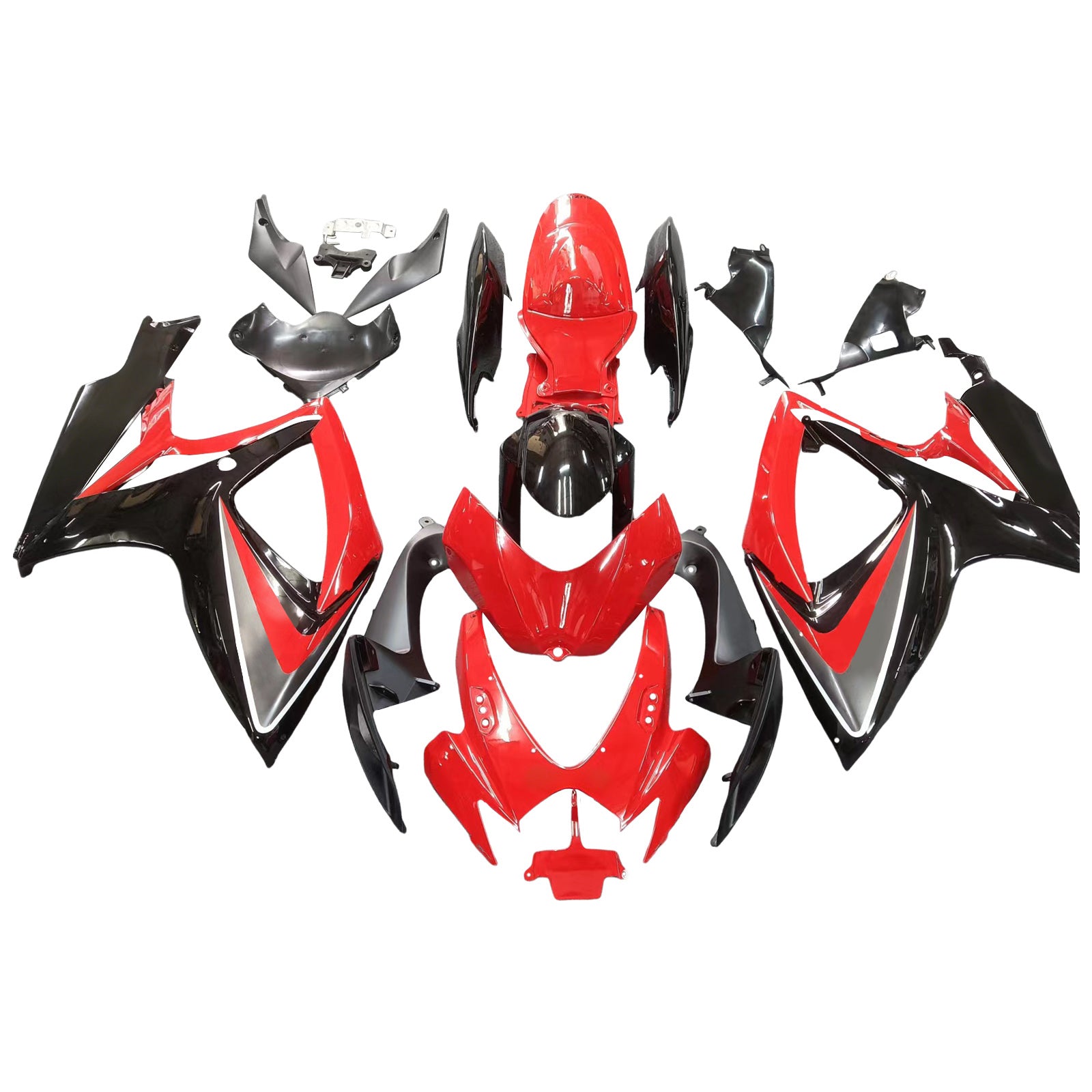 Carénages Amotopart 2006-2007 Suzuki GSXR 600 750 Rouge et Noir GSXR Generic