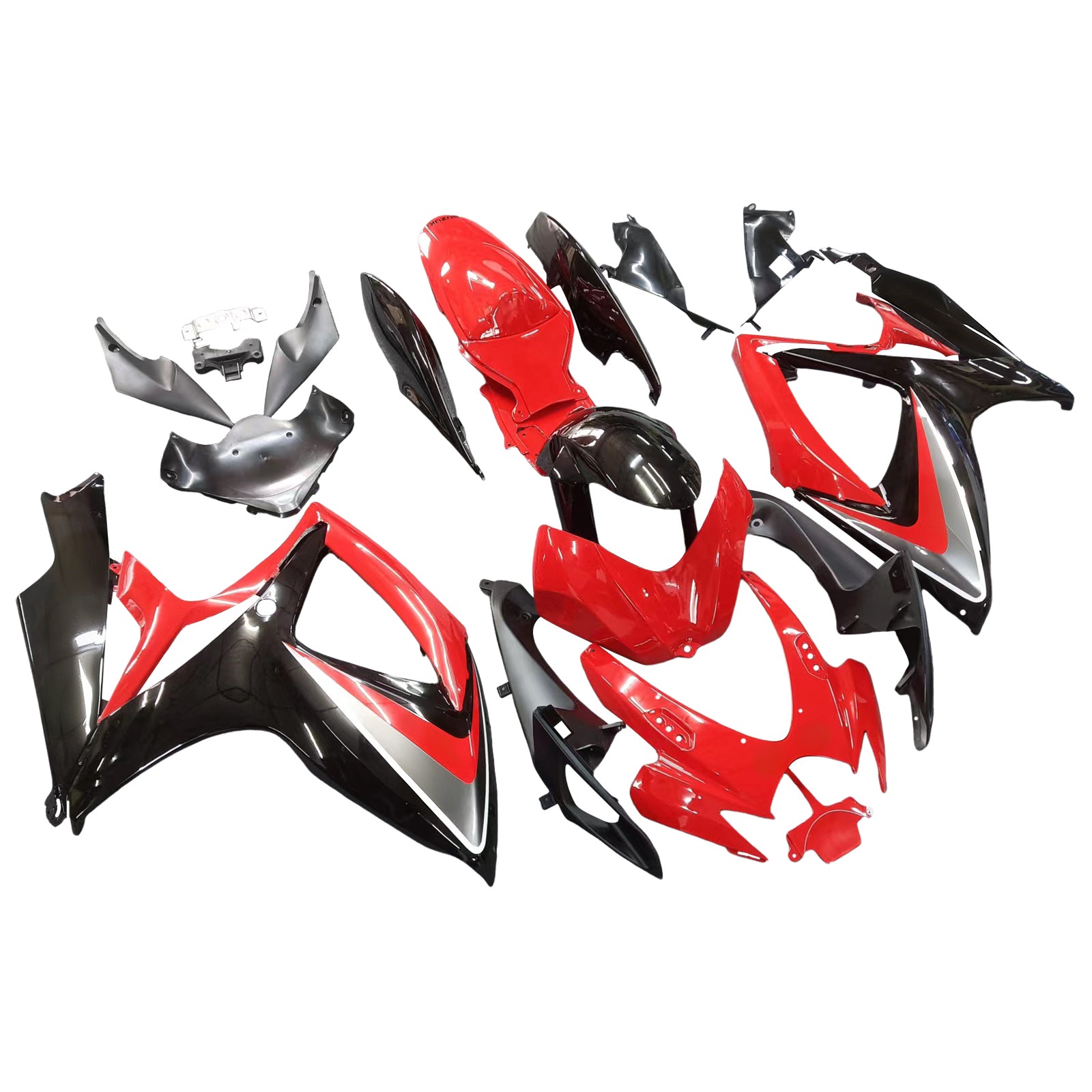 Carénages Amotopart 2006-2007 Suzuki GSXR 600 750 Rouge et Noir GSXR Generic