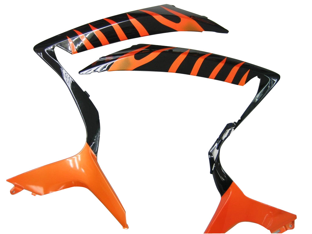 Amotopart stroomlijnkappen 2006-2007 Suzuki GSXR 600 750 zwart en oranje gouden vlam generiek