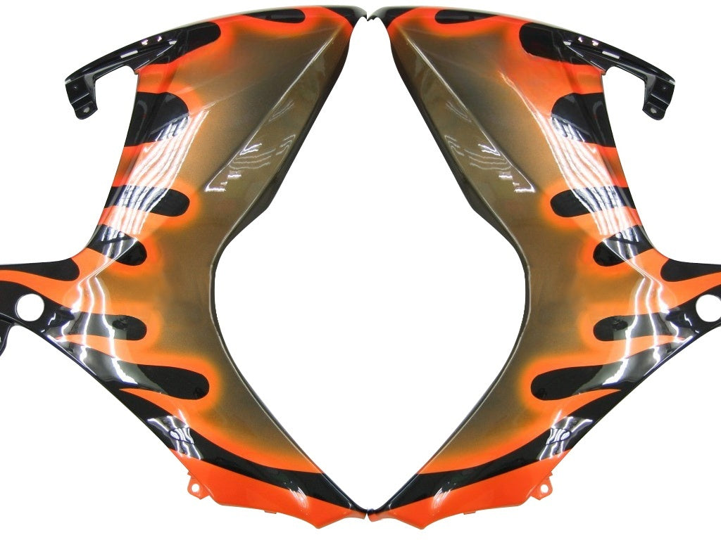 Amotopart stroomlijnkappen 2006-2007 Suzuki GSXR 600 750 zwart en oranje gouden vlam generiek