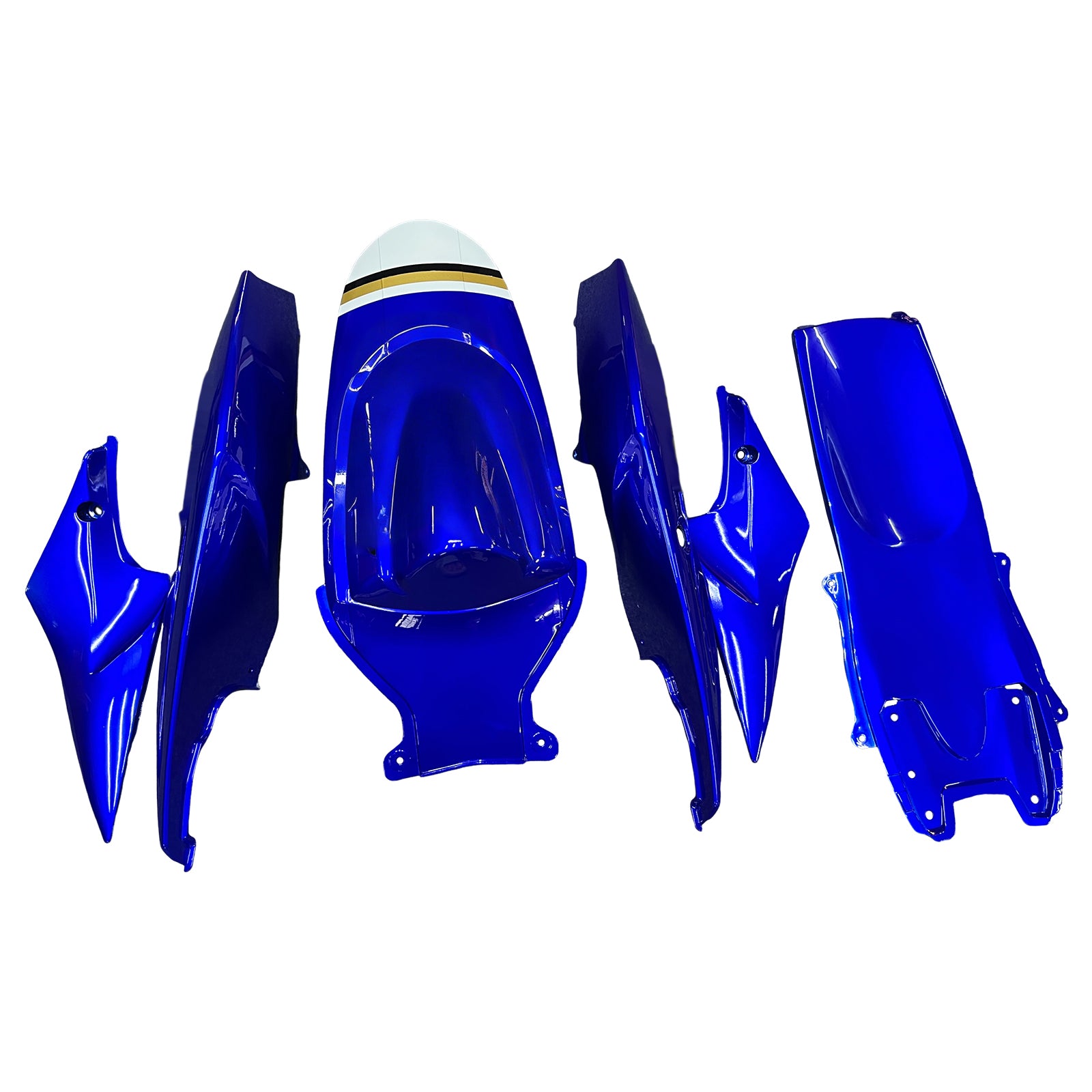 Carénages Amotopart 2006-2007 Suzuki GSXR 600 750 Blanc Bleu Lucky Strike Generic