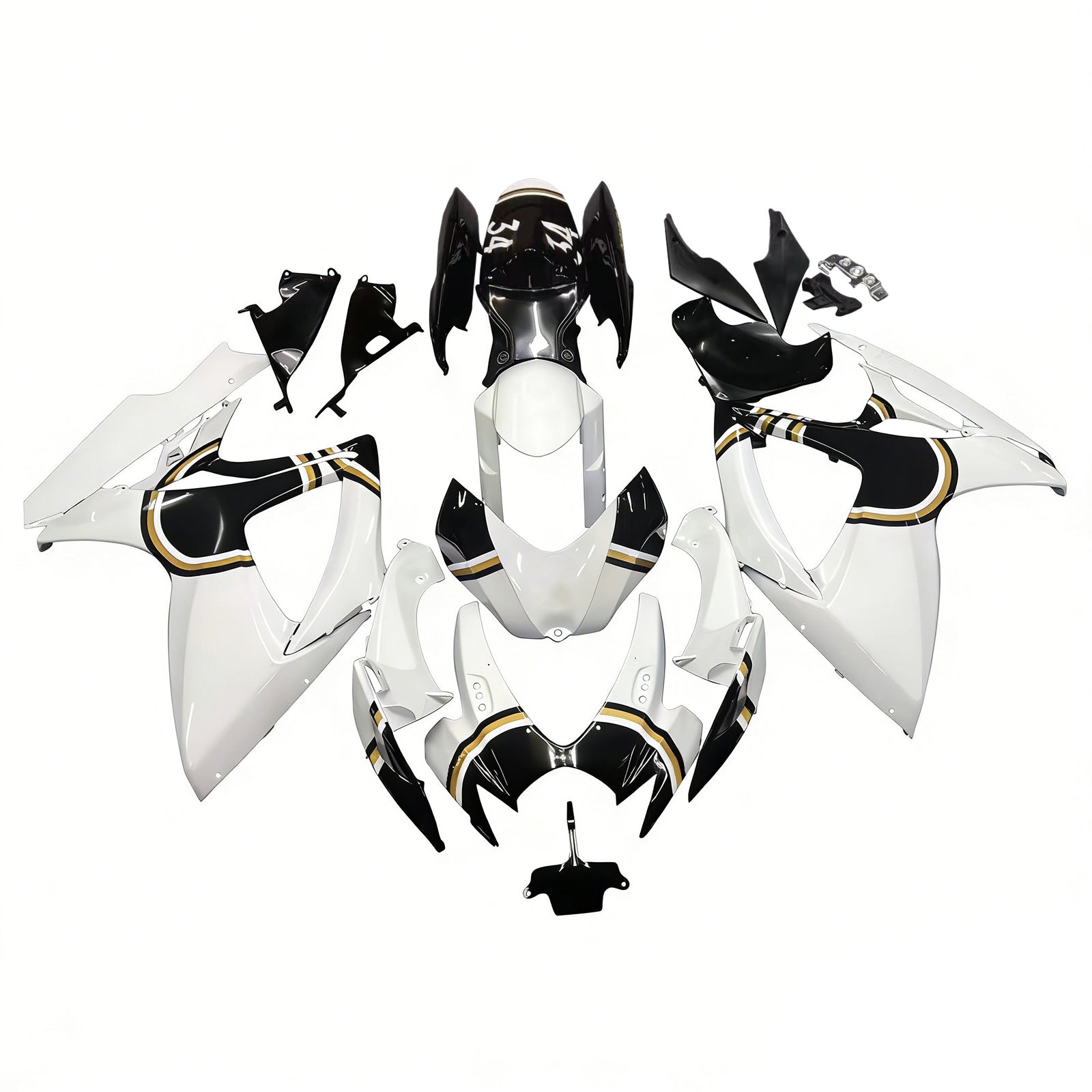 Sobe Amotopart 2006-2007 Suzuki GSXR 600 750 White Black Lucky Strike Generic