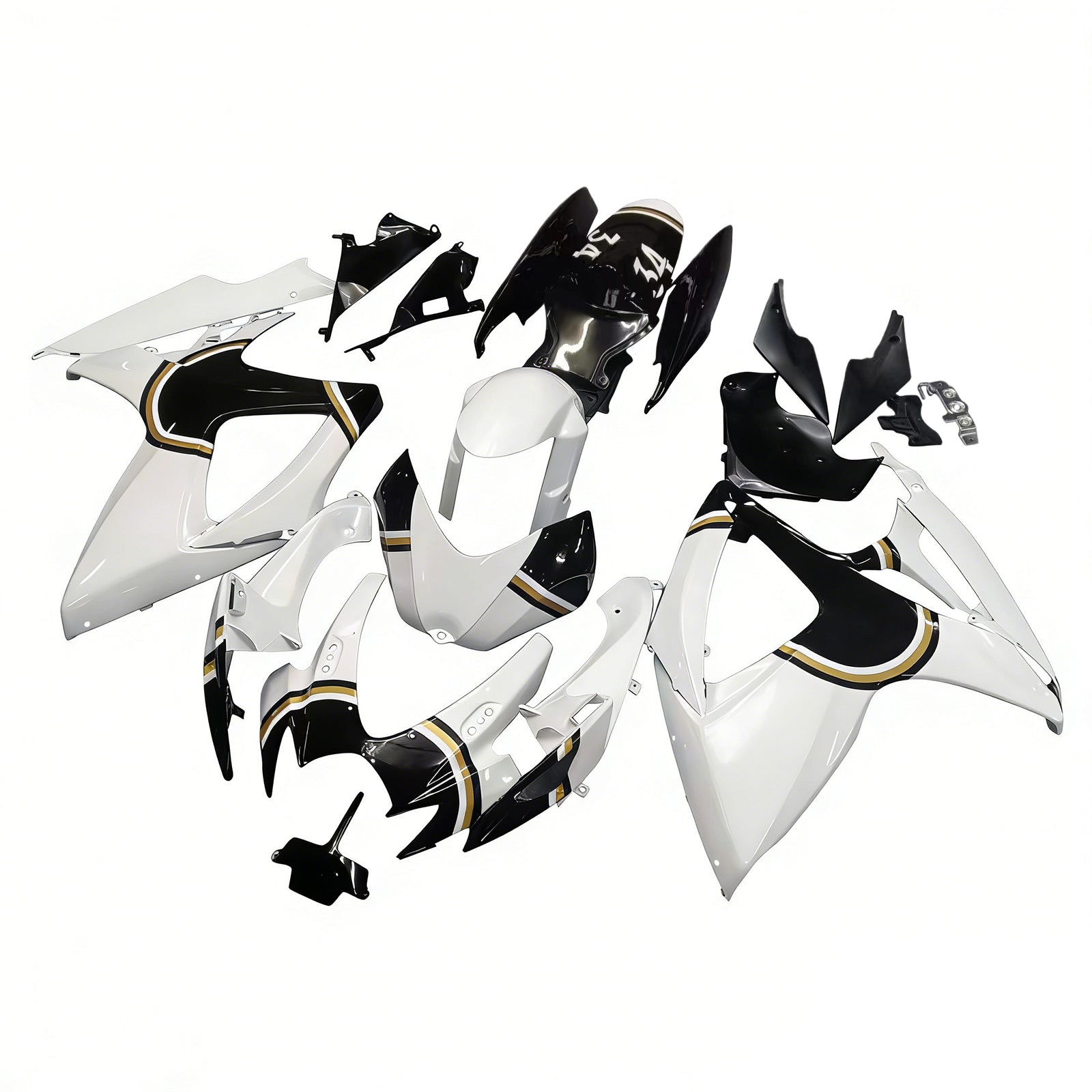Sobe Amotopart 2006-2007 Suzuki GSXR 600 750 White Black Lucky Strike Generic