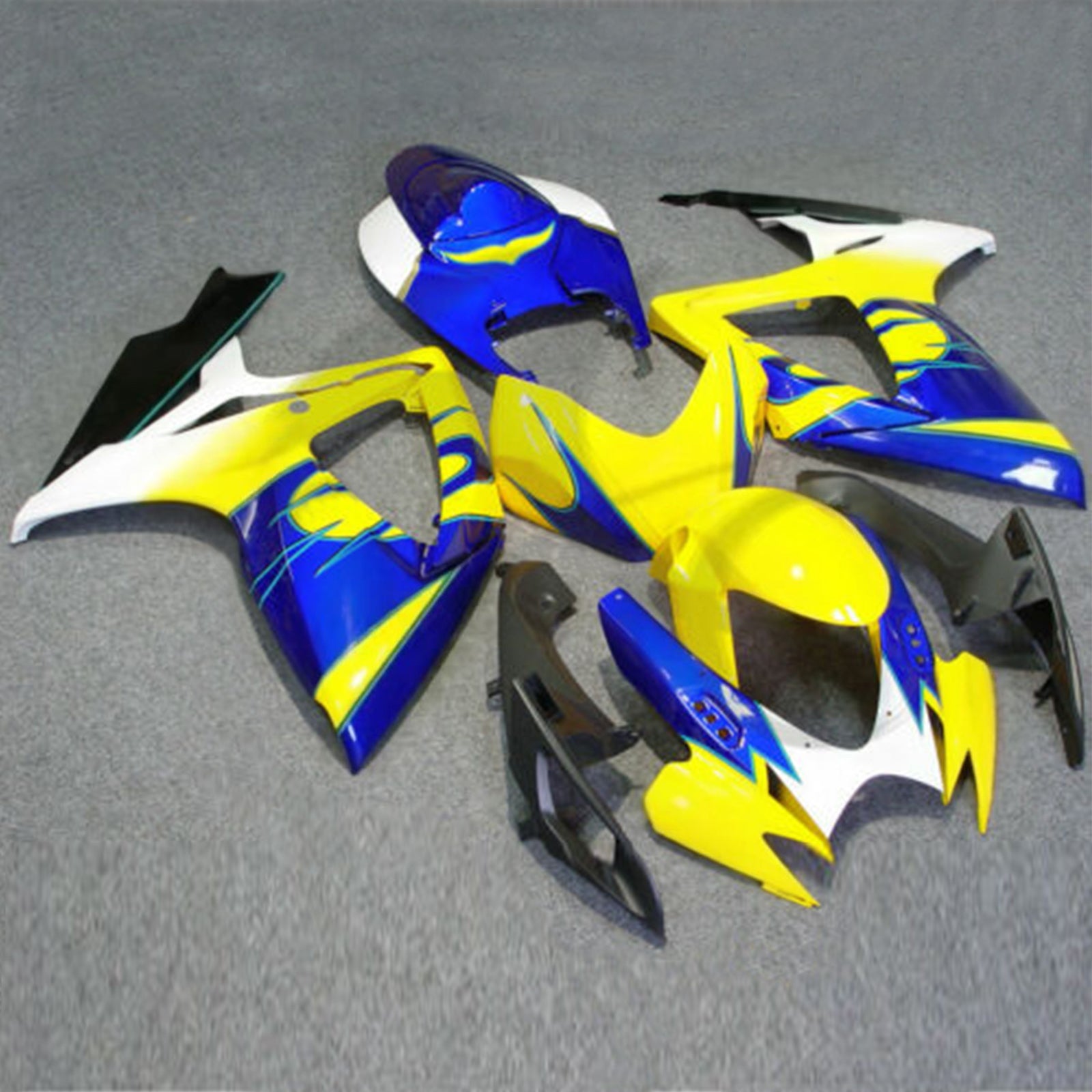 Amotopart Kit de carénage pour SUZUKI GSXR 600 750 2006-2007 K6 Jaune Générique