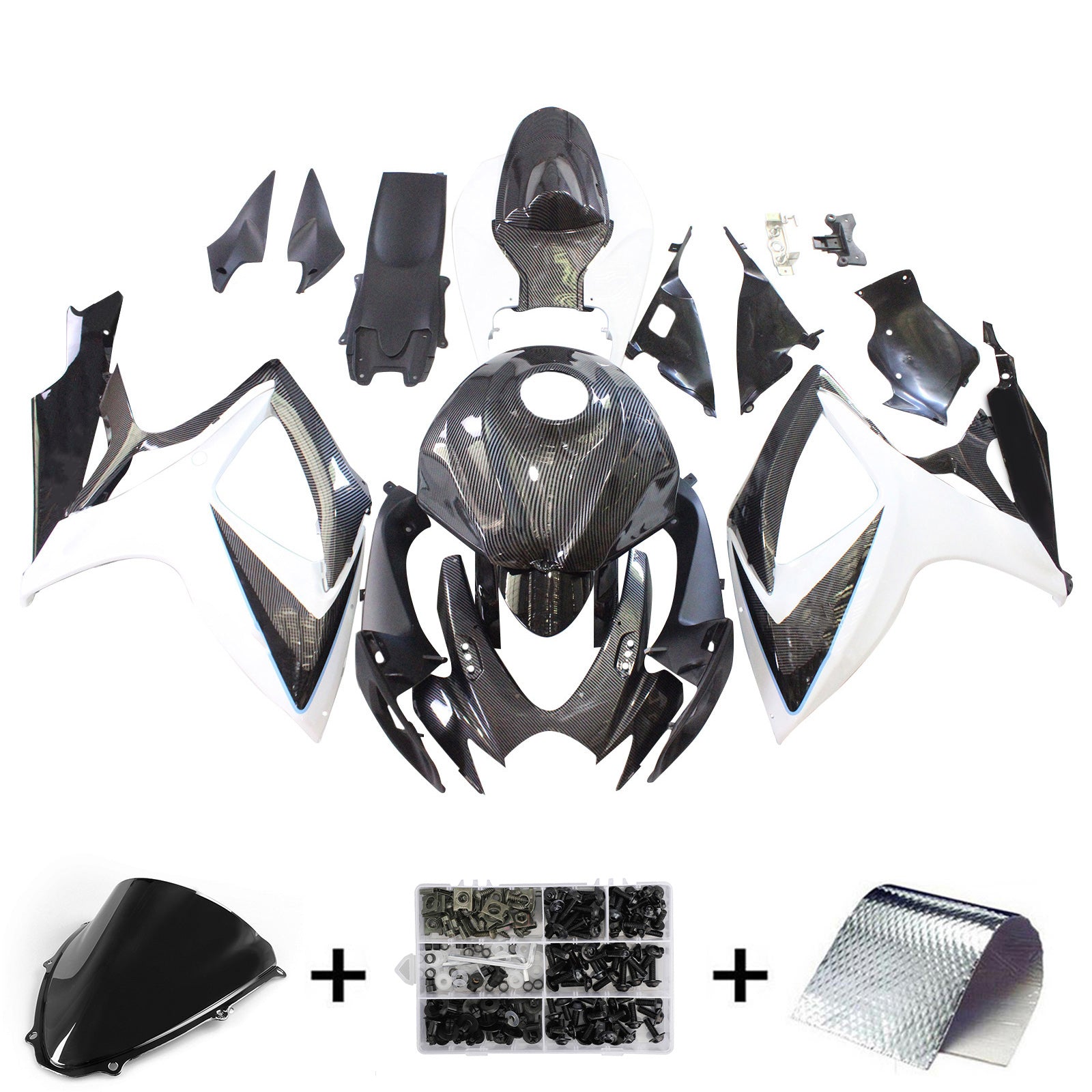Amotopart Suzuki GSXR 600/750 2006-2007 K6 Kit Carrosserie Plastic Abs