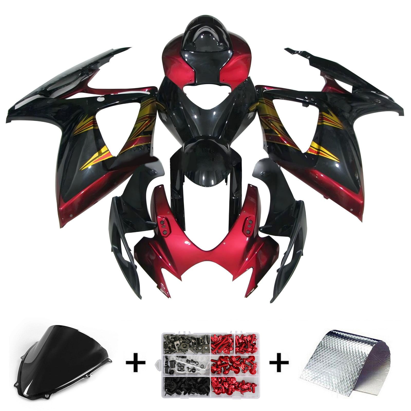 2006-2007 Suzuki GSXR 600/750 K6 Kit de carénage d'injection carrosserie plastique ABS