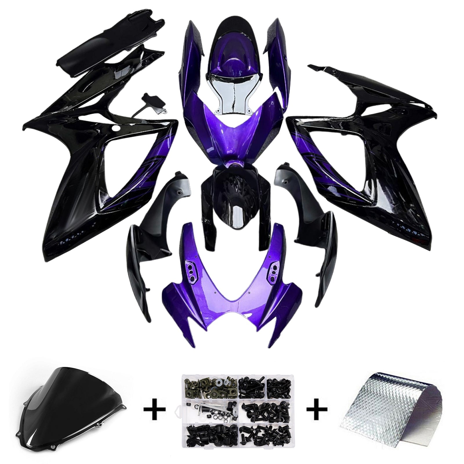 Kit de carénage injecté en plastique ABS pour Suzuki GSXR 600/750 2006-2007 K6