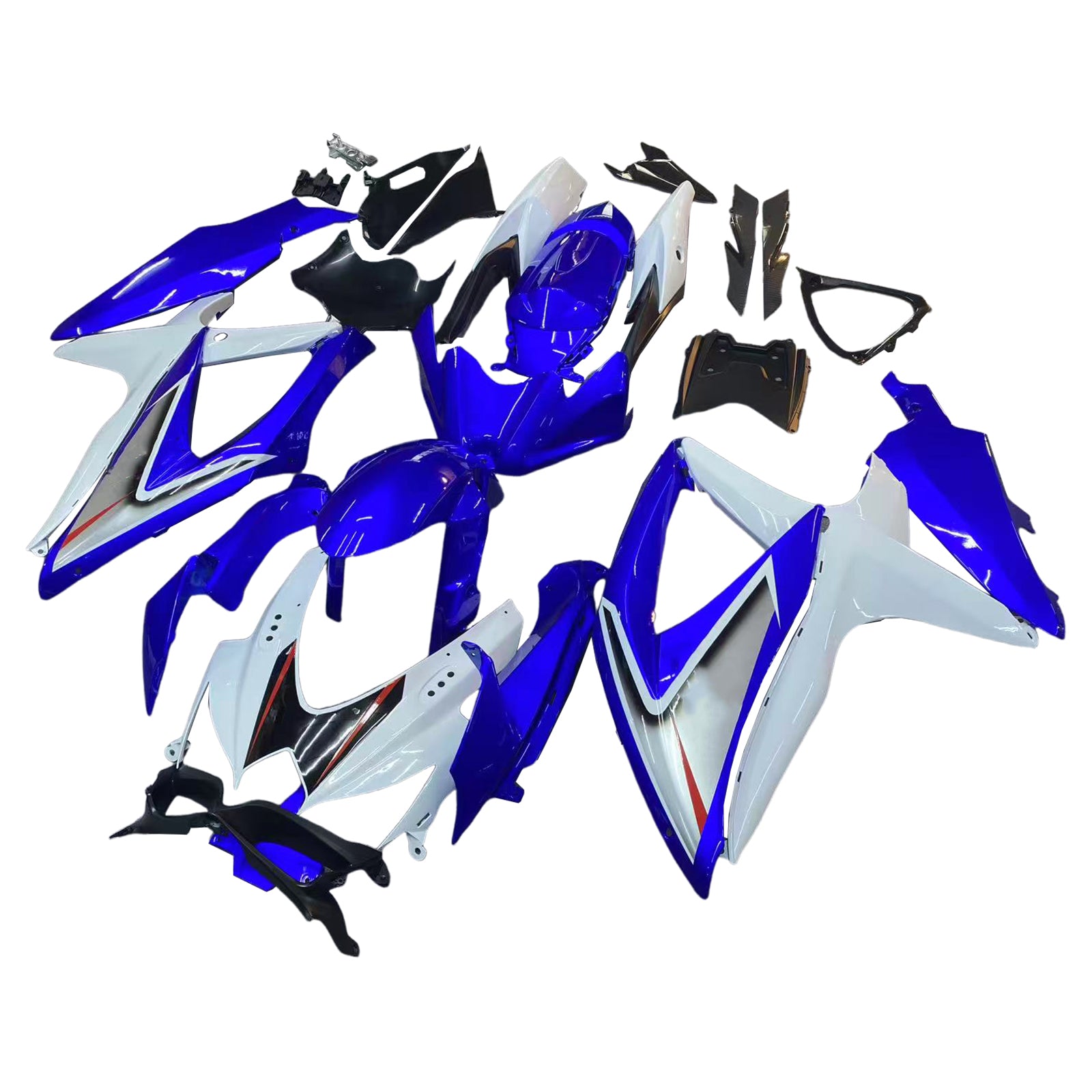 Amotopart Carénages 2008-2010 Suzuki GSXR 600 750 Blanc et Bleu GSXR Generic
