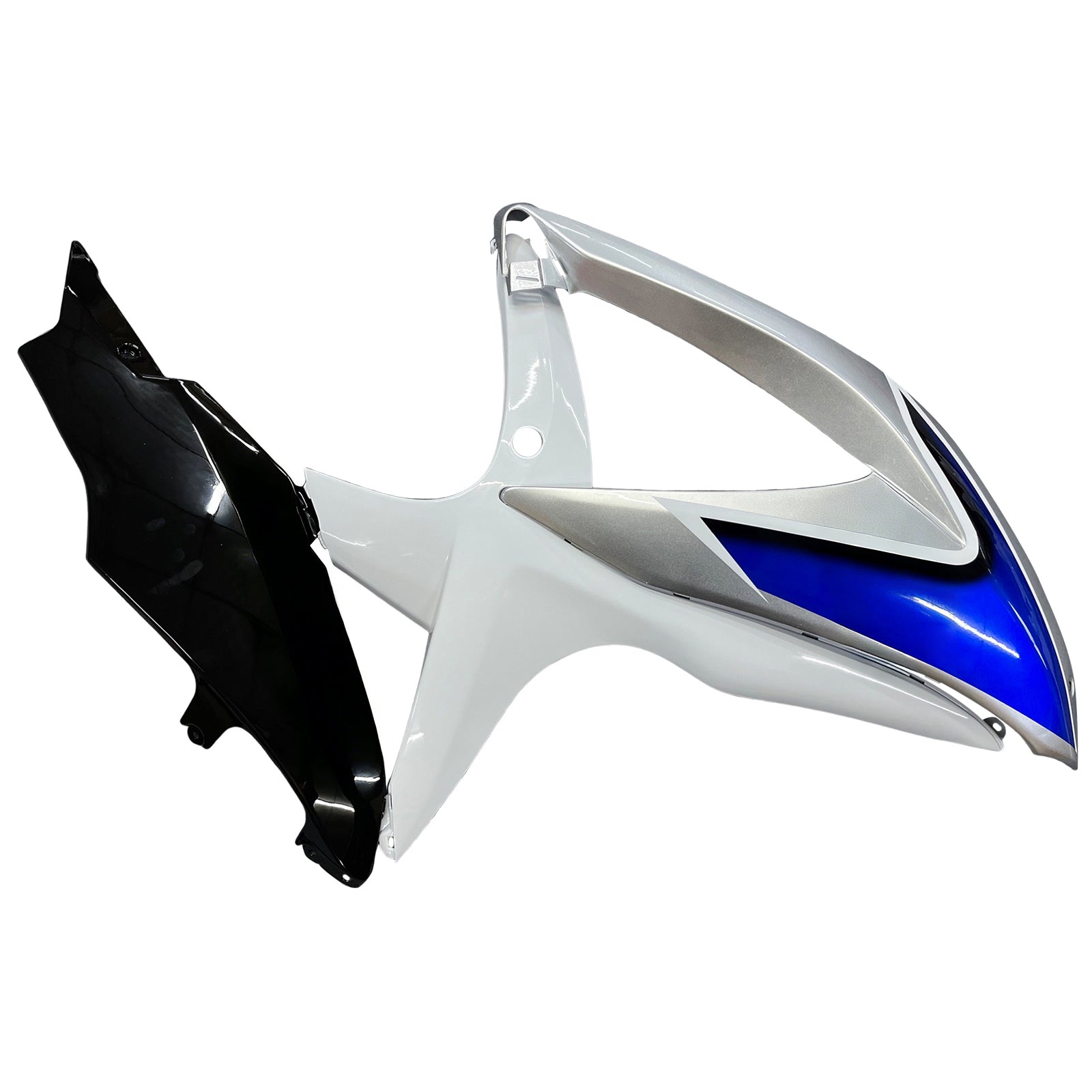 Amotopart Carénages 2008-2010 Suzuki GSXR 600 750 Silver White GSXR Generic